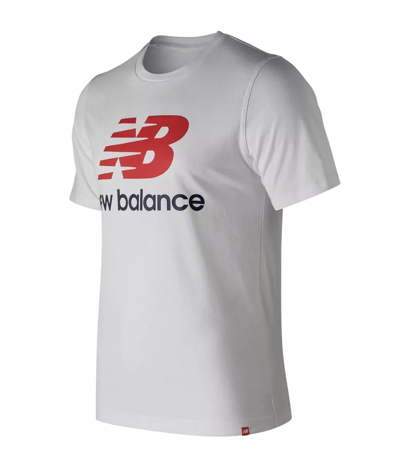 new balance essentials stacked logo t-shirt white