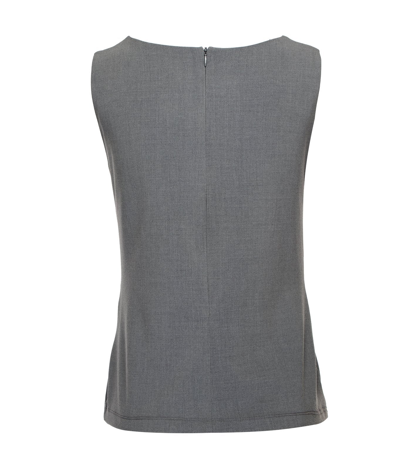 oleg cassini barbara sleeveless draped knot blouse gray
