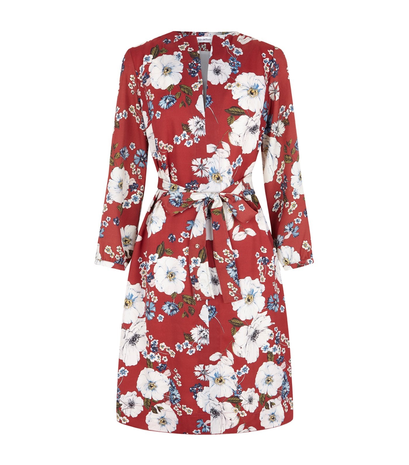 pedro del hierro orange floral shirt dress