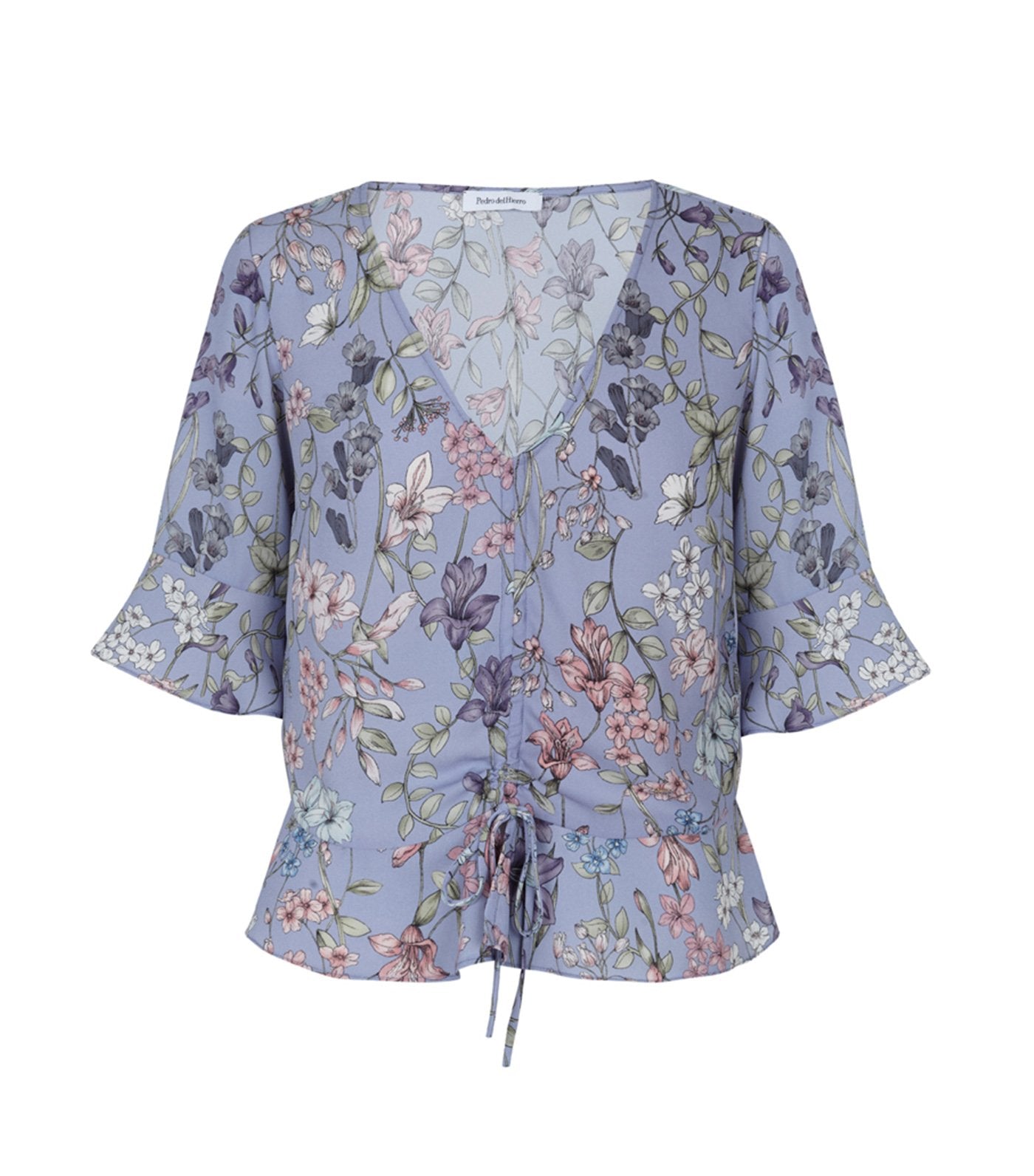 pedro del hierro floral v-neck top