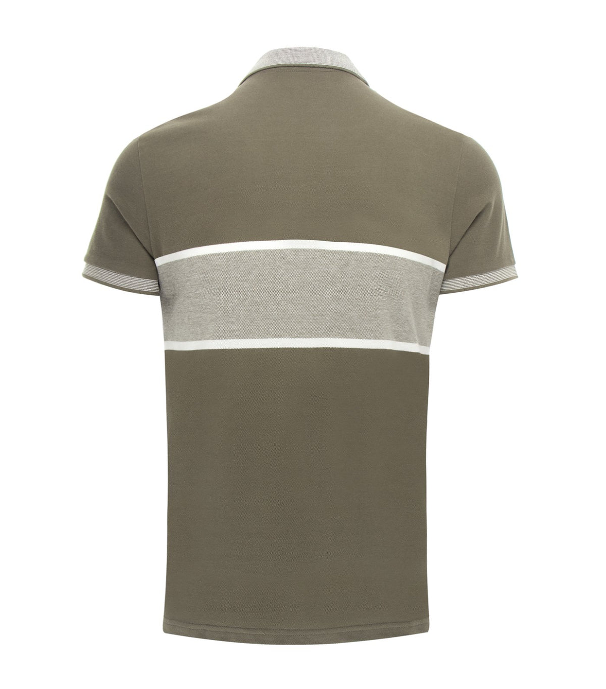 pedro del hierro positional stripes polo shirt olive green