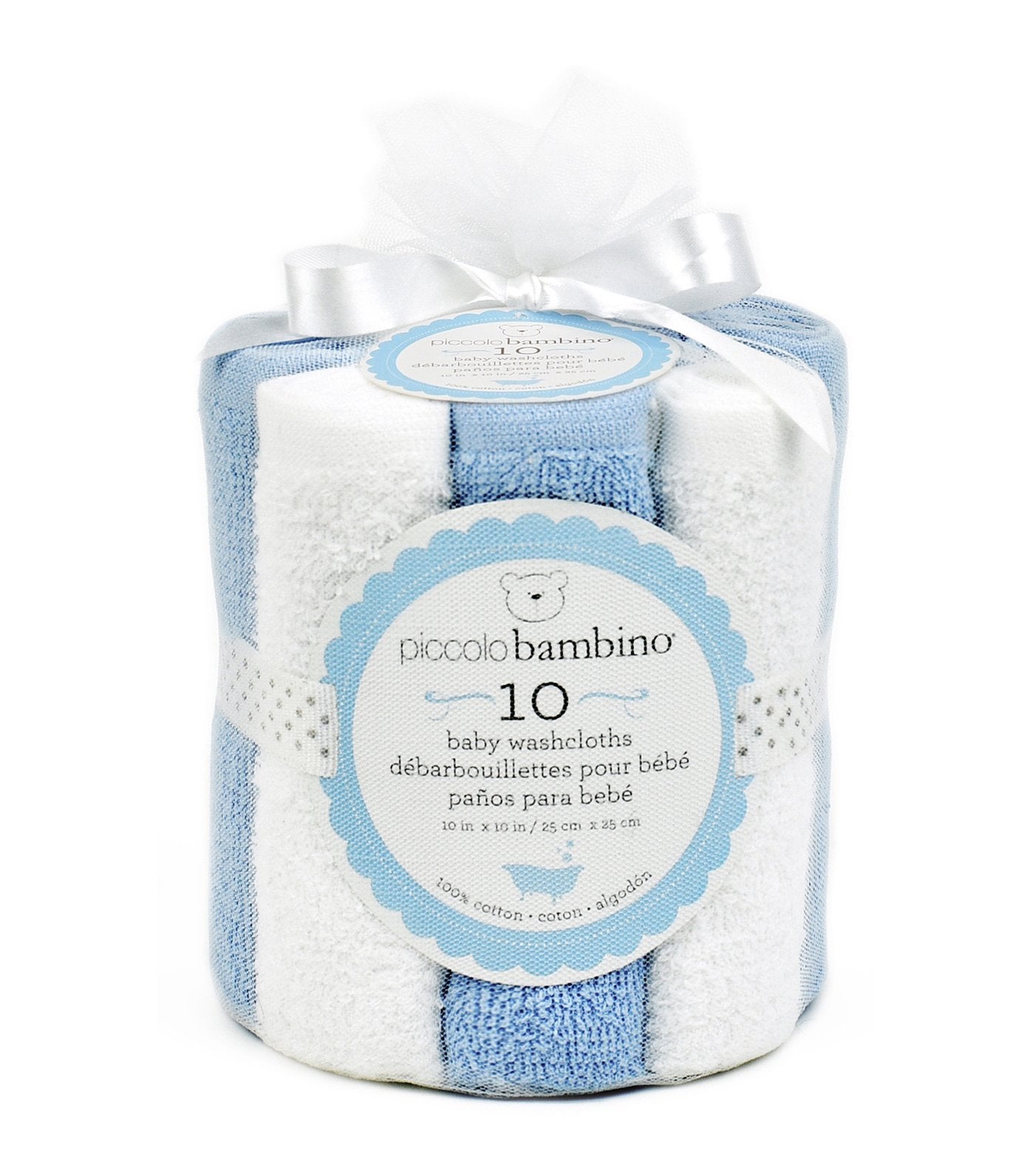 piccolo bambino baby washcloth pack of 10 boy