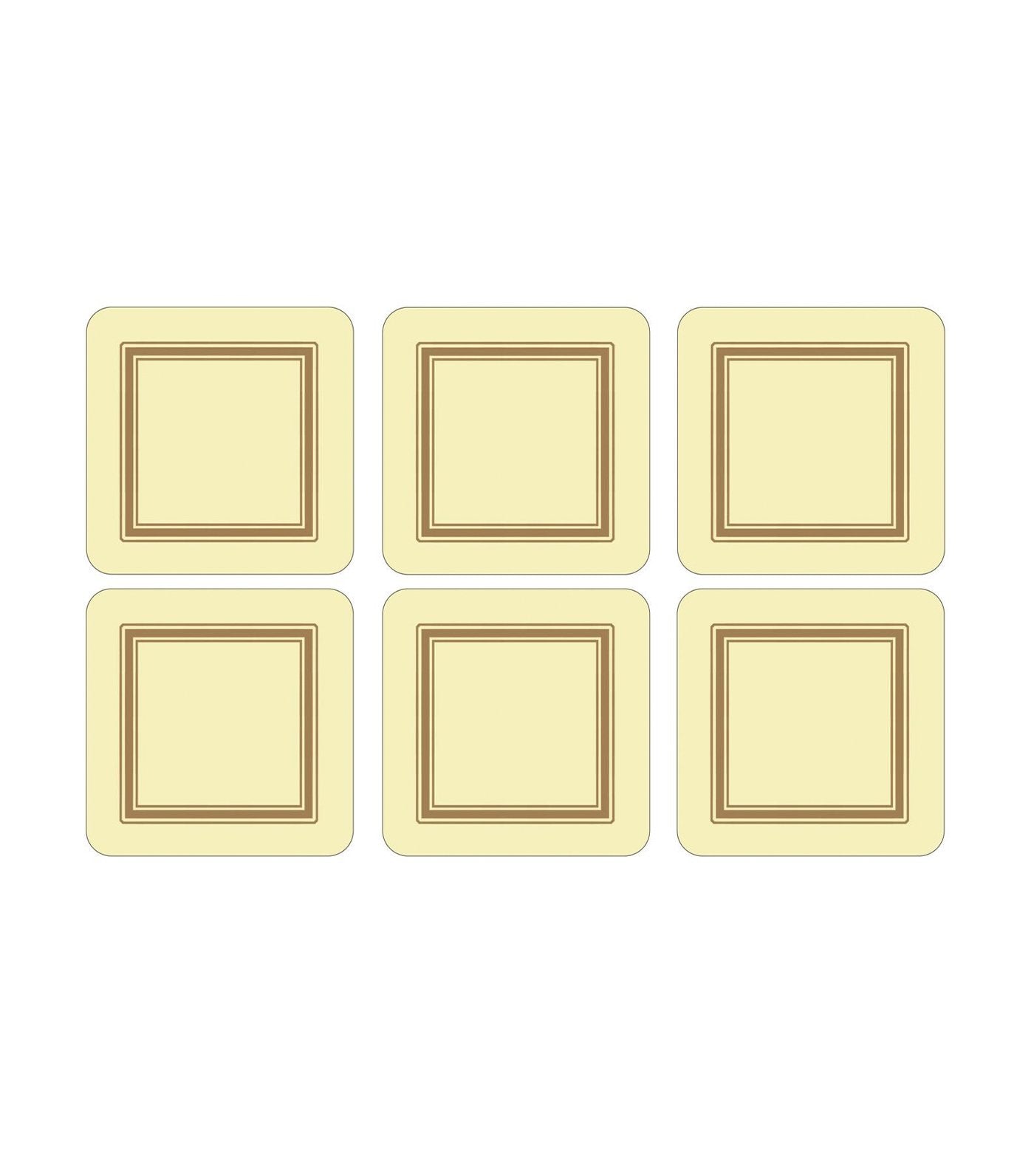 pimpernel classic coasters set of 6 - cream