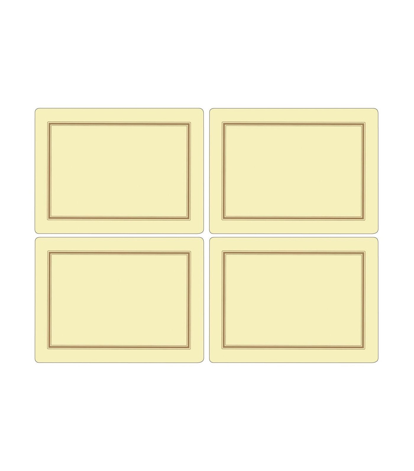 pimpernel classic placemat set of 4 (large) - cream