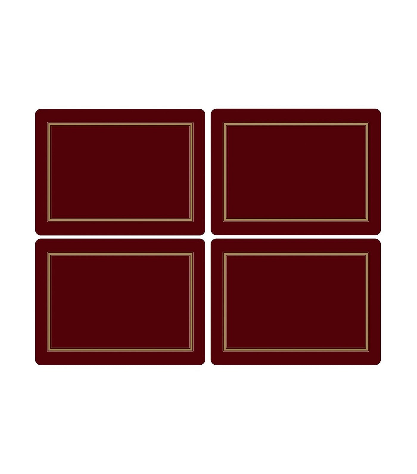 pimpernel classic placemat set of 4 (large) - burgundy
