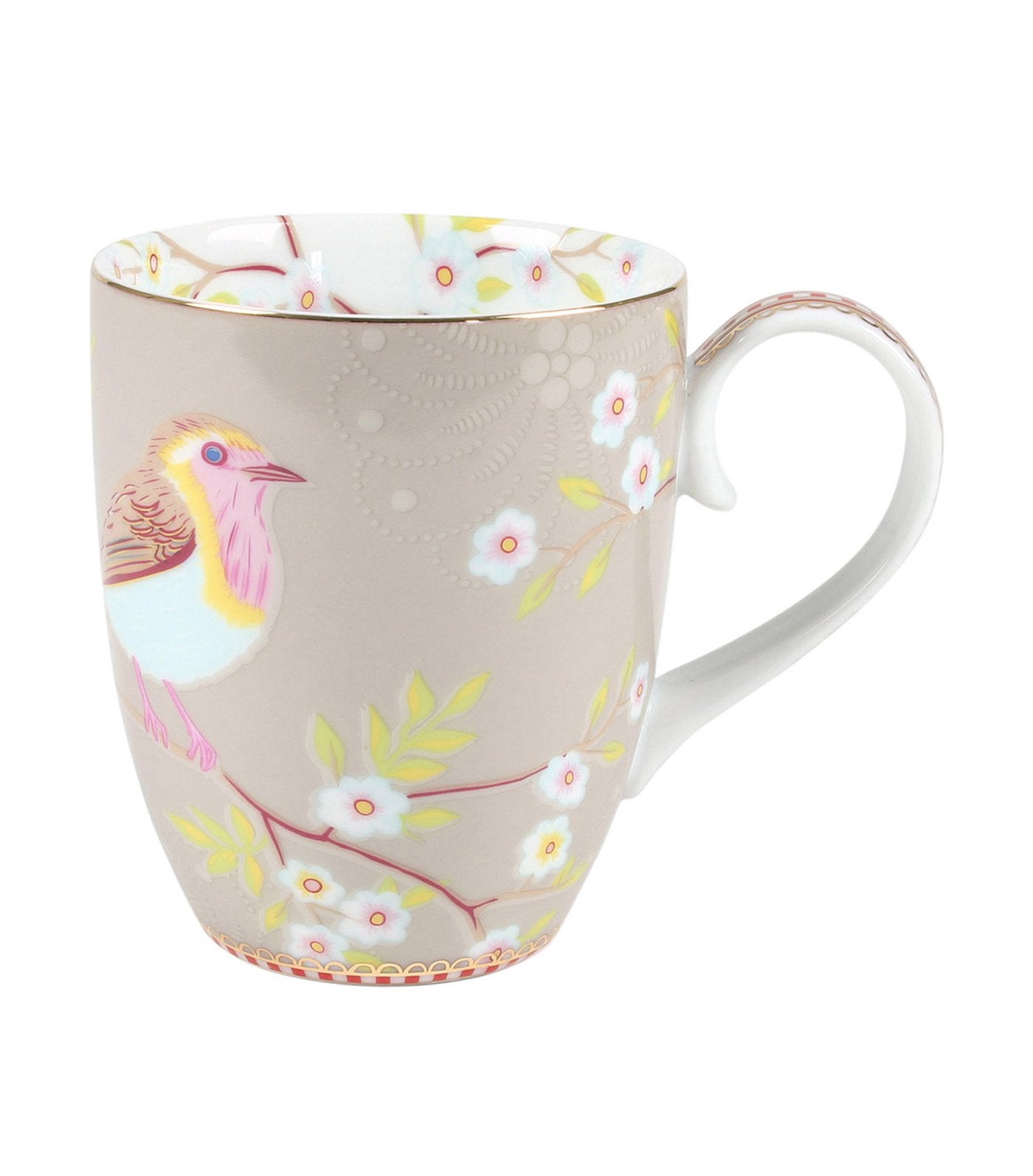 Pip Studio Khaki Hummingbirds Large Floral Mug