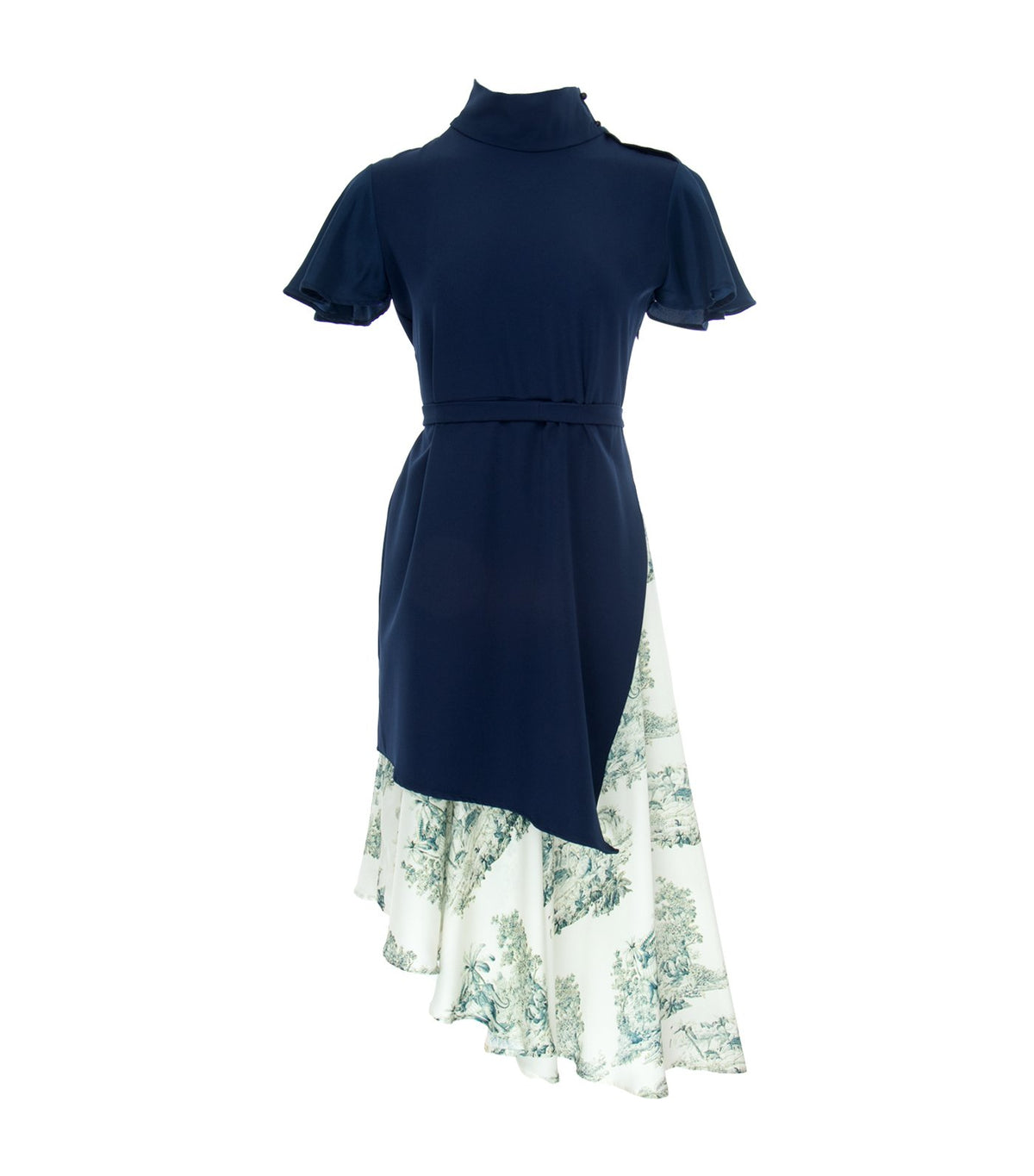 ricardo preto women orchid layered asymmetrical dress