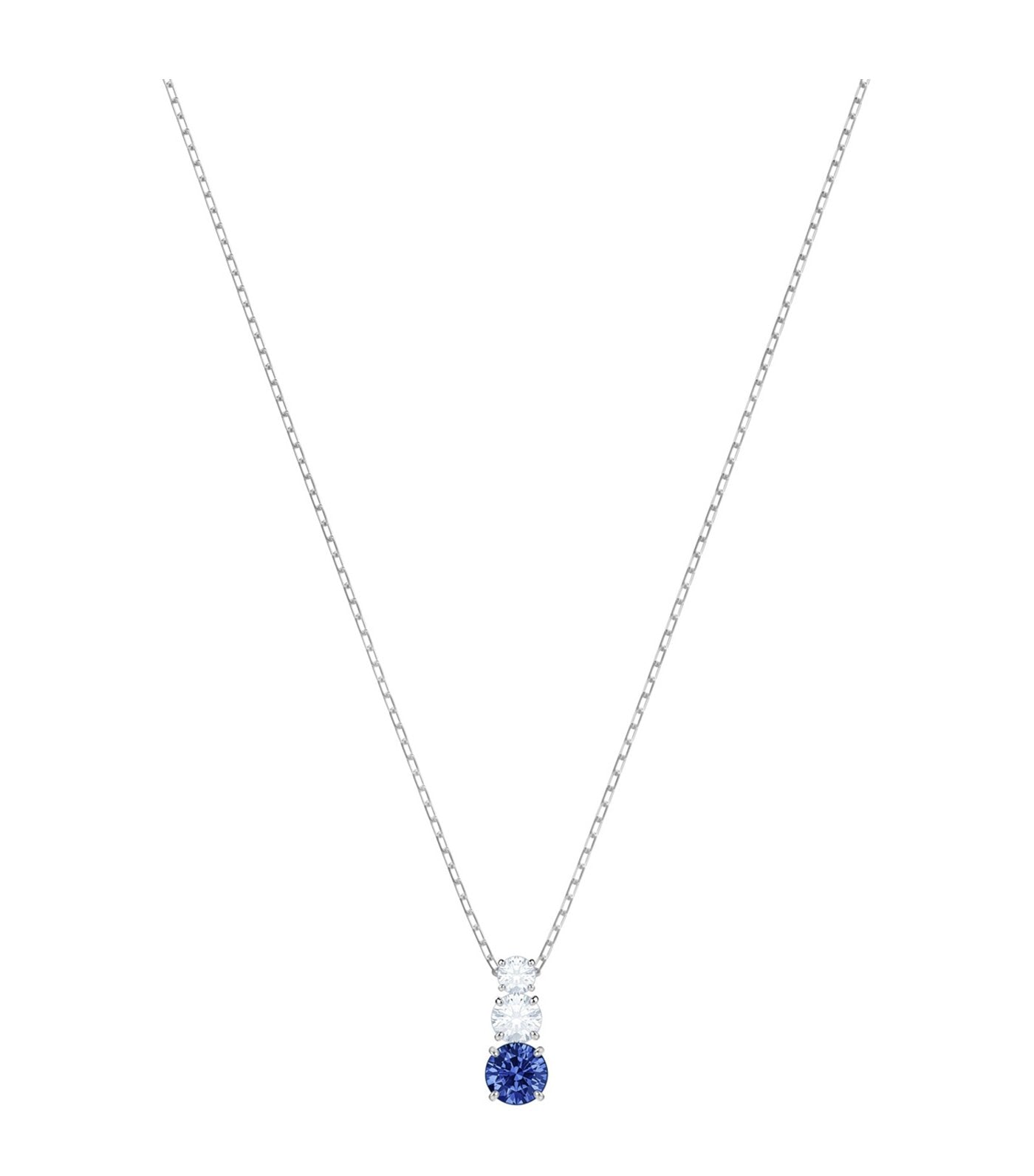 swarovski attract trilogy round blue pendant