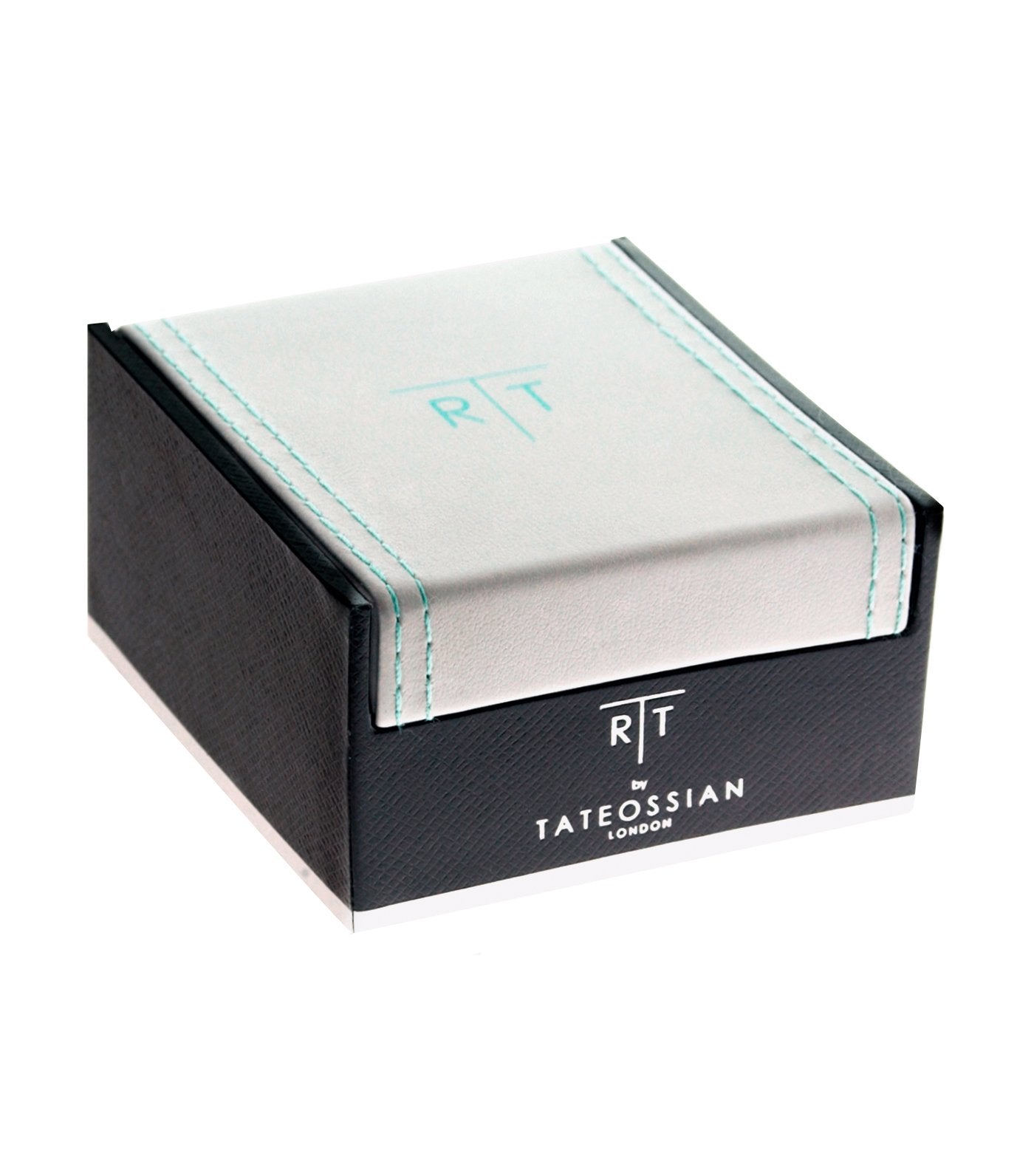 tateossian square gear cufflinks in rhodium finish