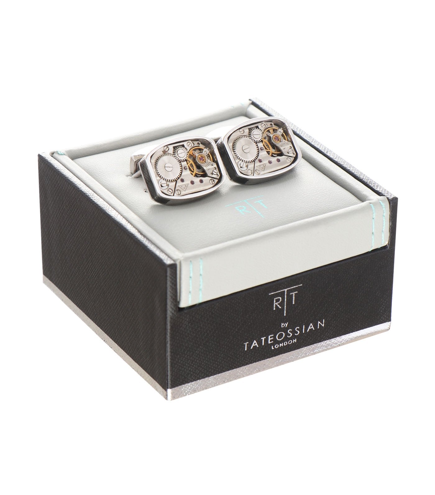 tateossian skeleton cufflinks in vintage enamel
