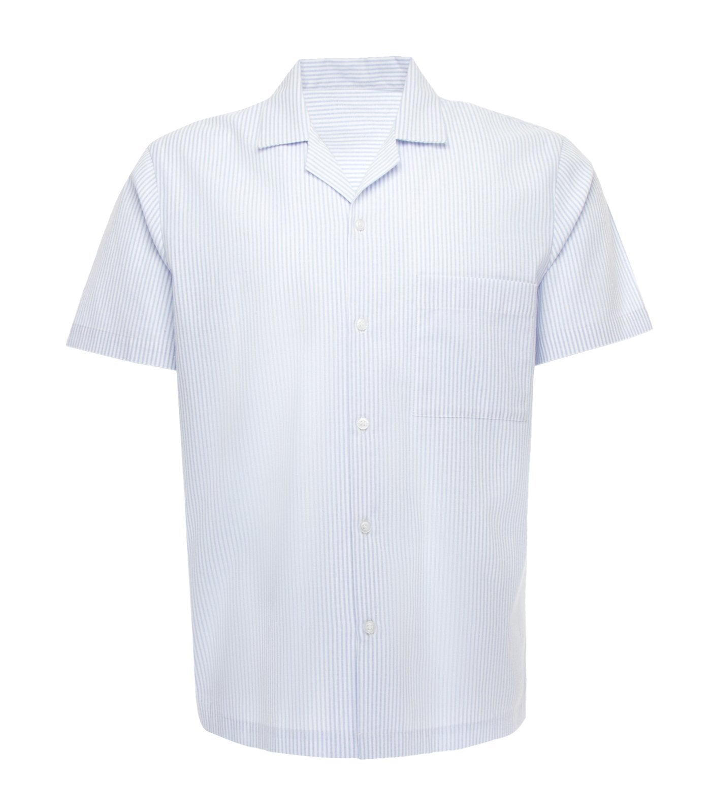 u my philippines cagayan vertical striped short-sleeved dress shirt light blue