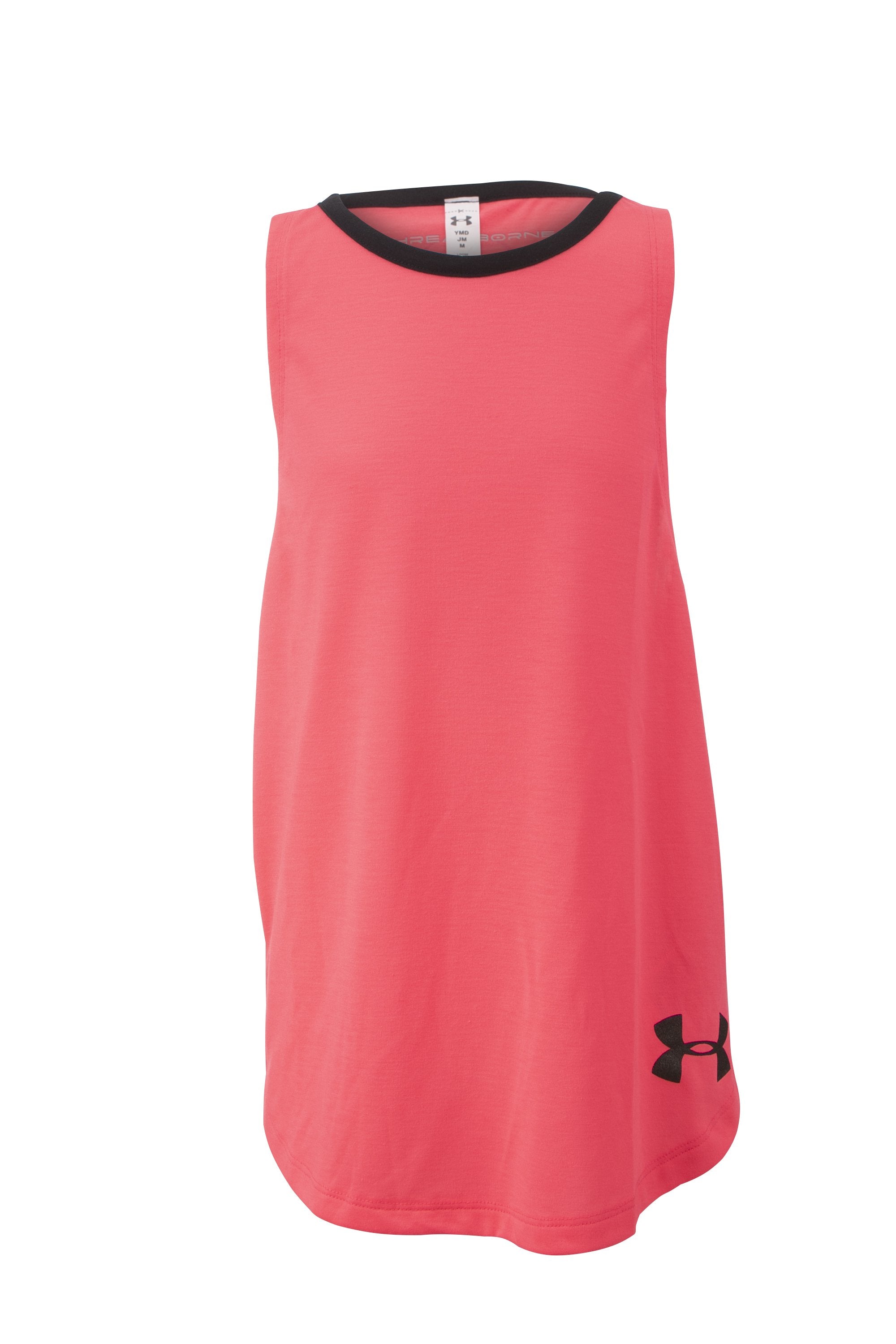 under armour penta pink and black girls threadborne play up tank