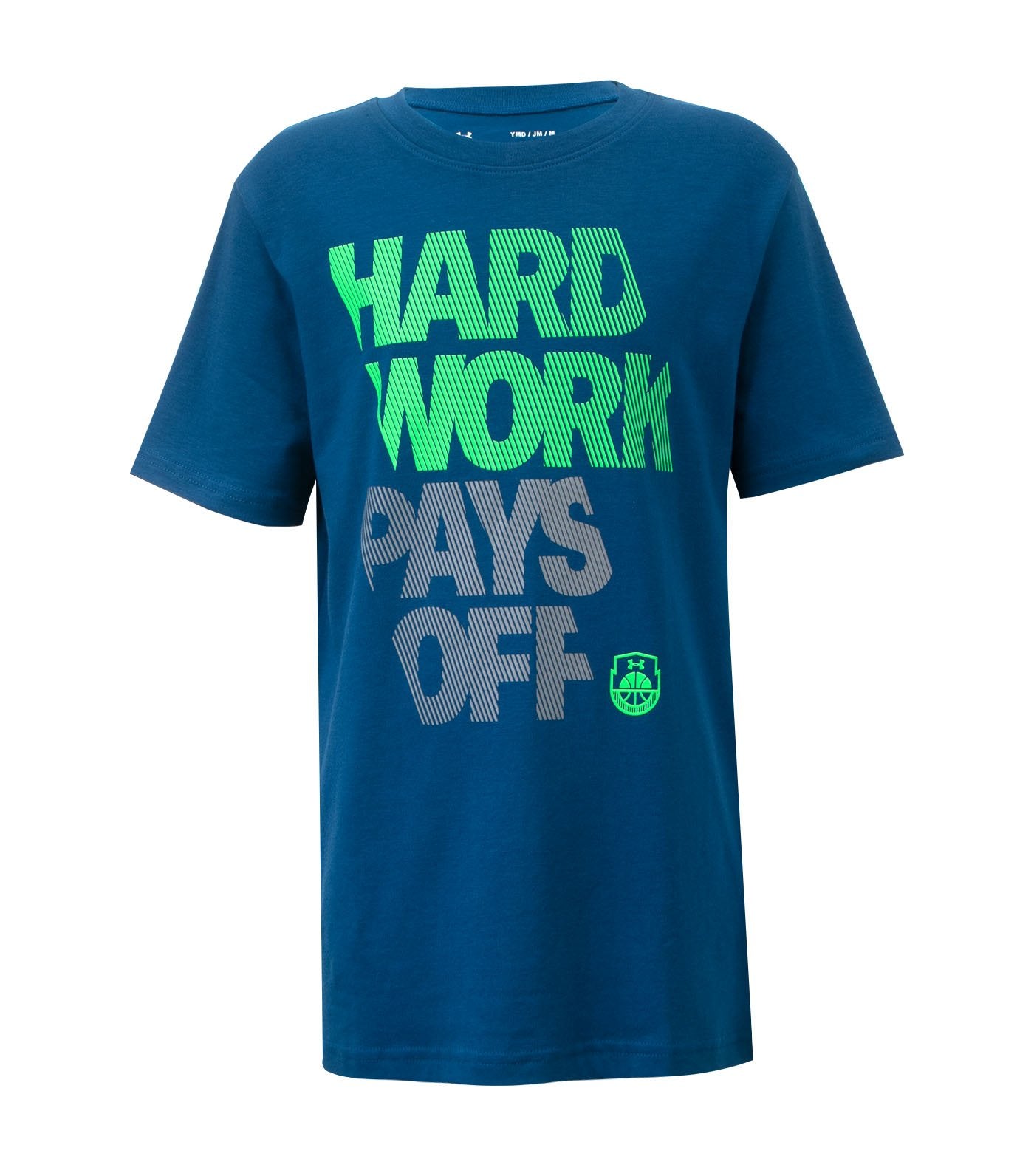 under armour blue boys hardwork t-shirt