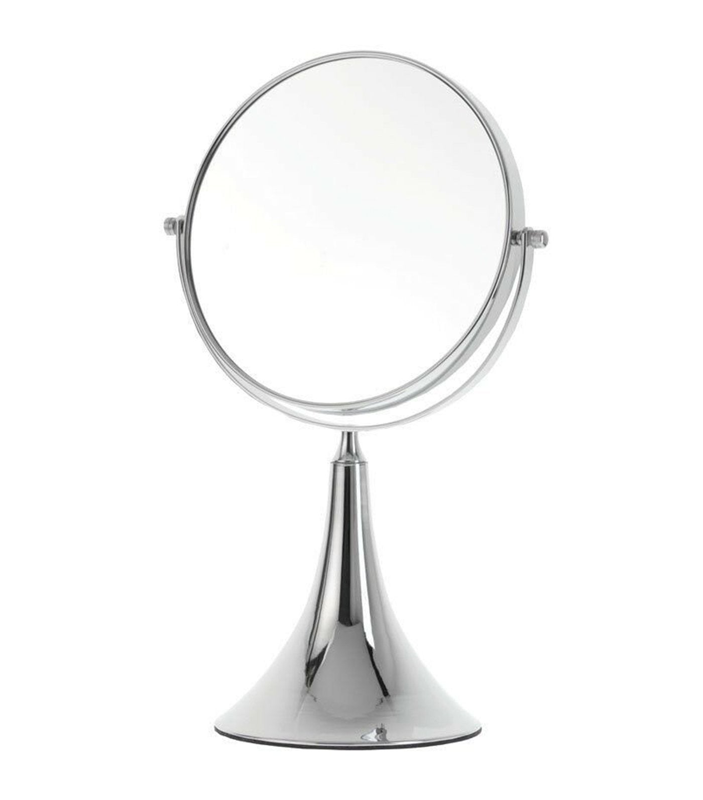 danielle creations small vanity mirror with chrome finish with 5x magnification