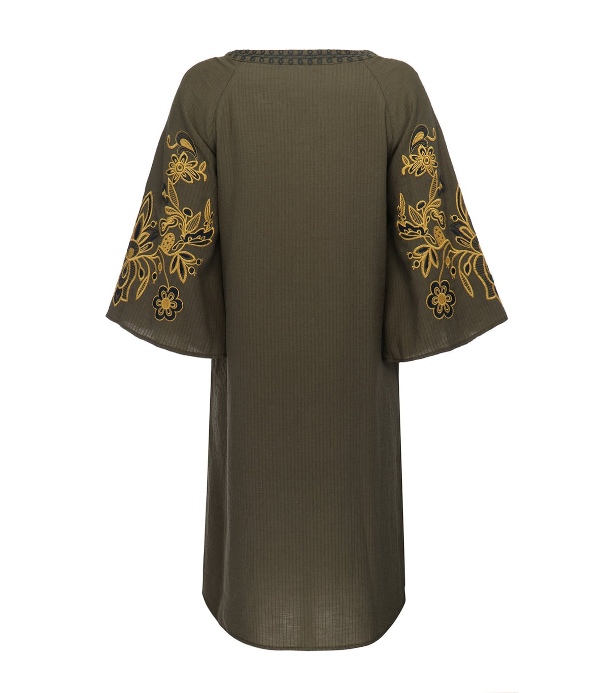 lotus resortwear kit embroidered tunic olive