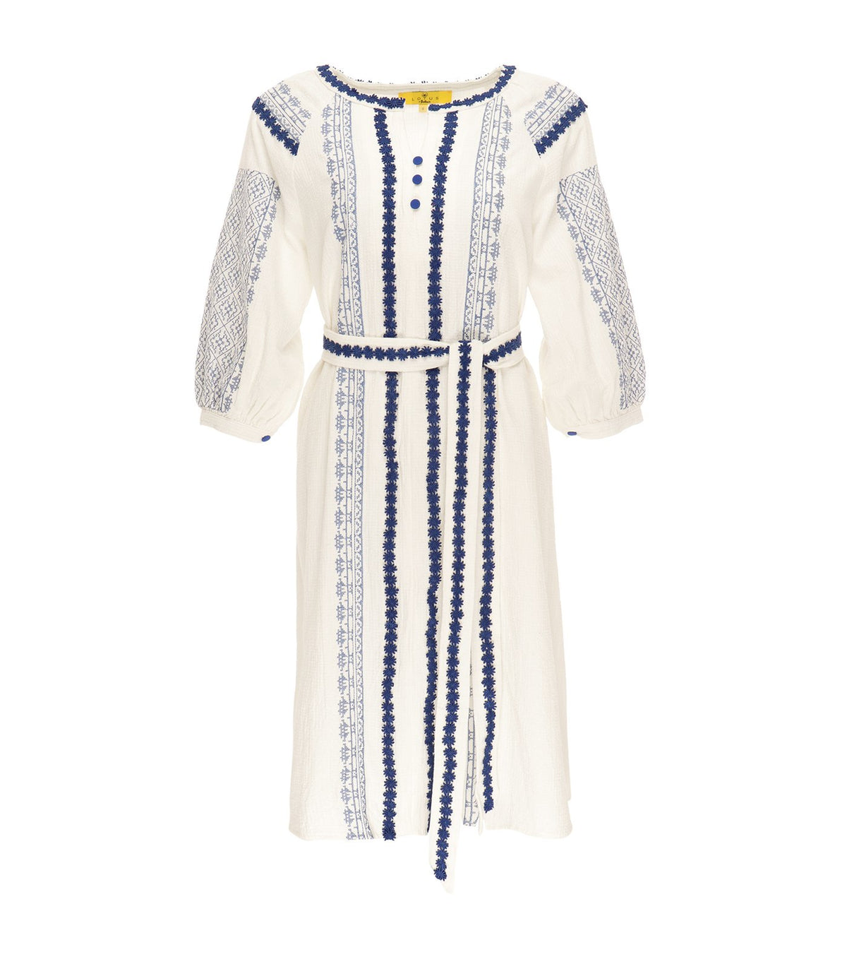 lotus resortwear vicky summer dress white