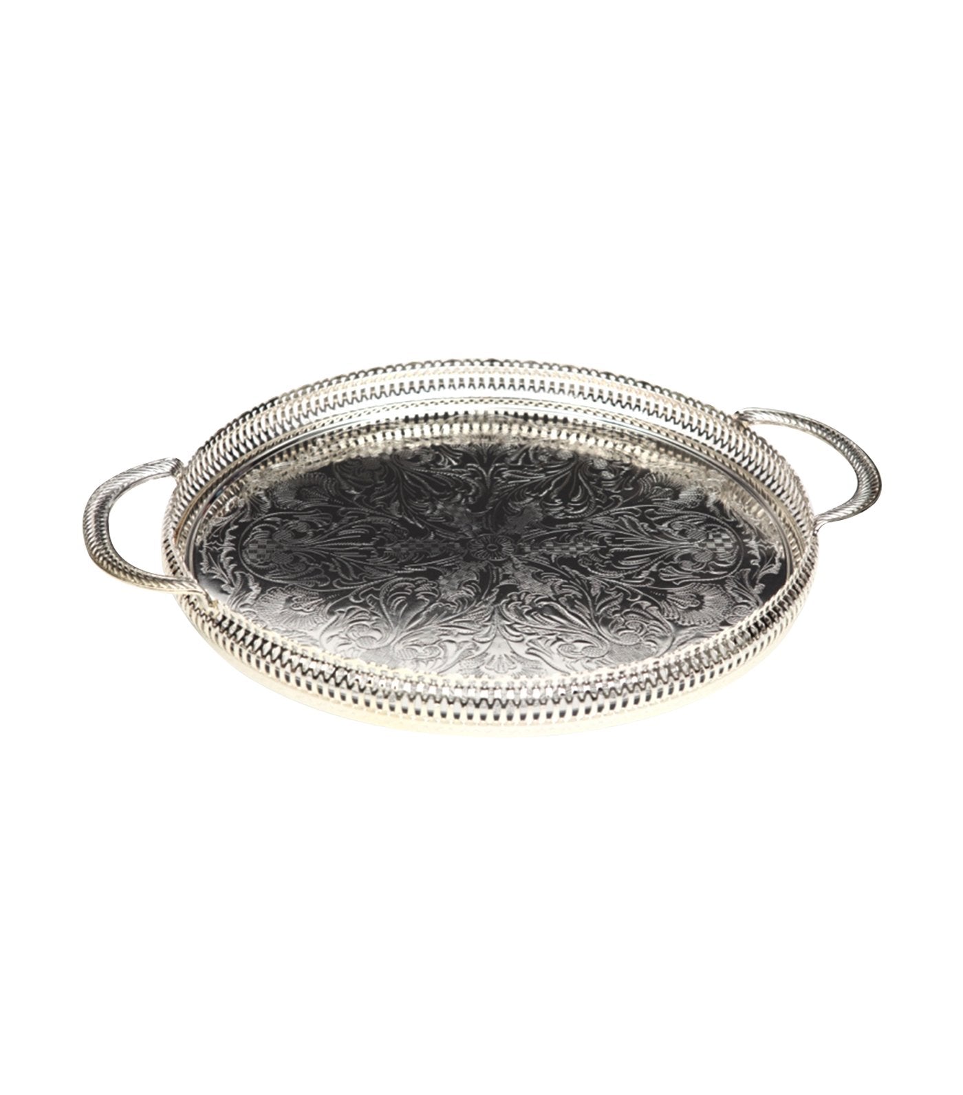 queen anne round gallery tray (35cm)