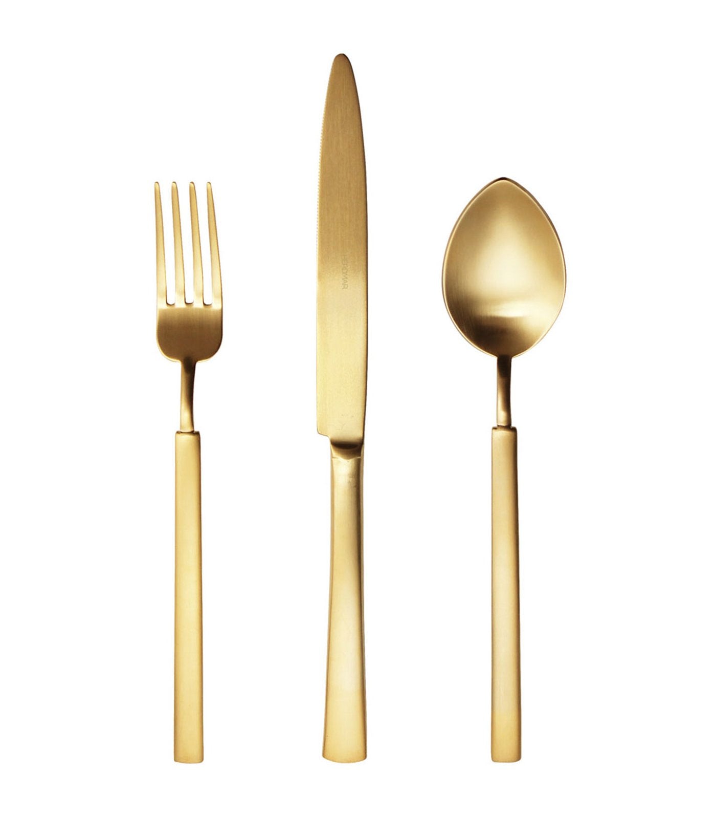 herdmar vintage 24-piece flatware set with mat gold PVD finish
