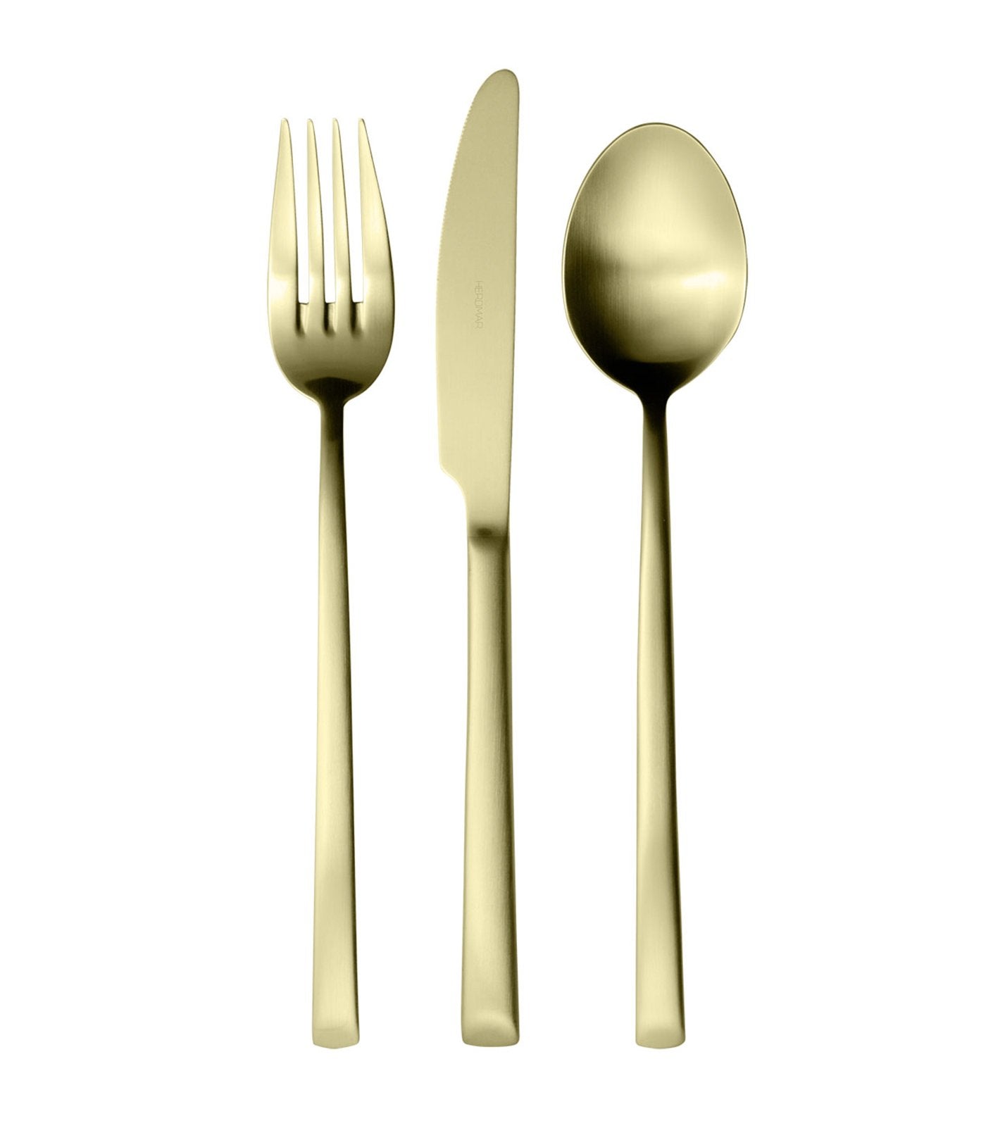 herdmar arco 24-piece flatware set with champagne matte PVD and wood canteen