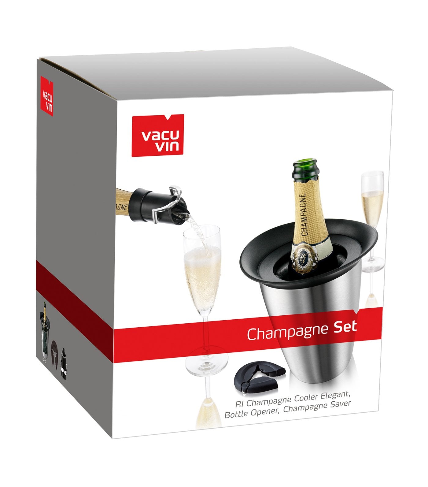 vacu vin champagne set