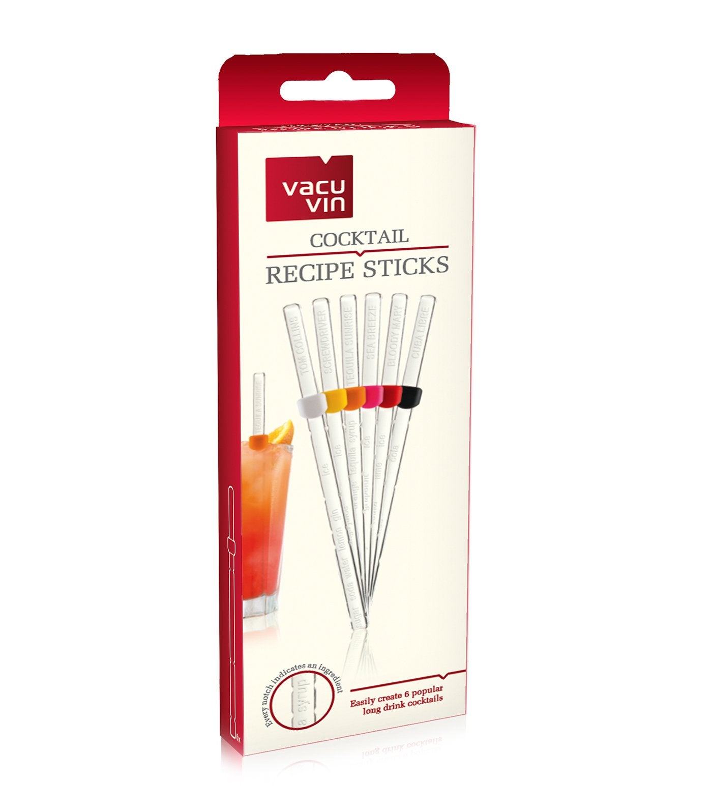 vacu vin recipe sticks cocktail set