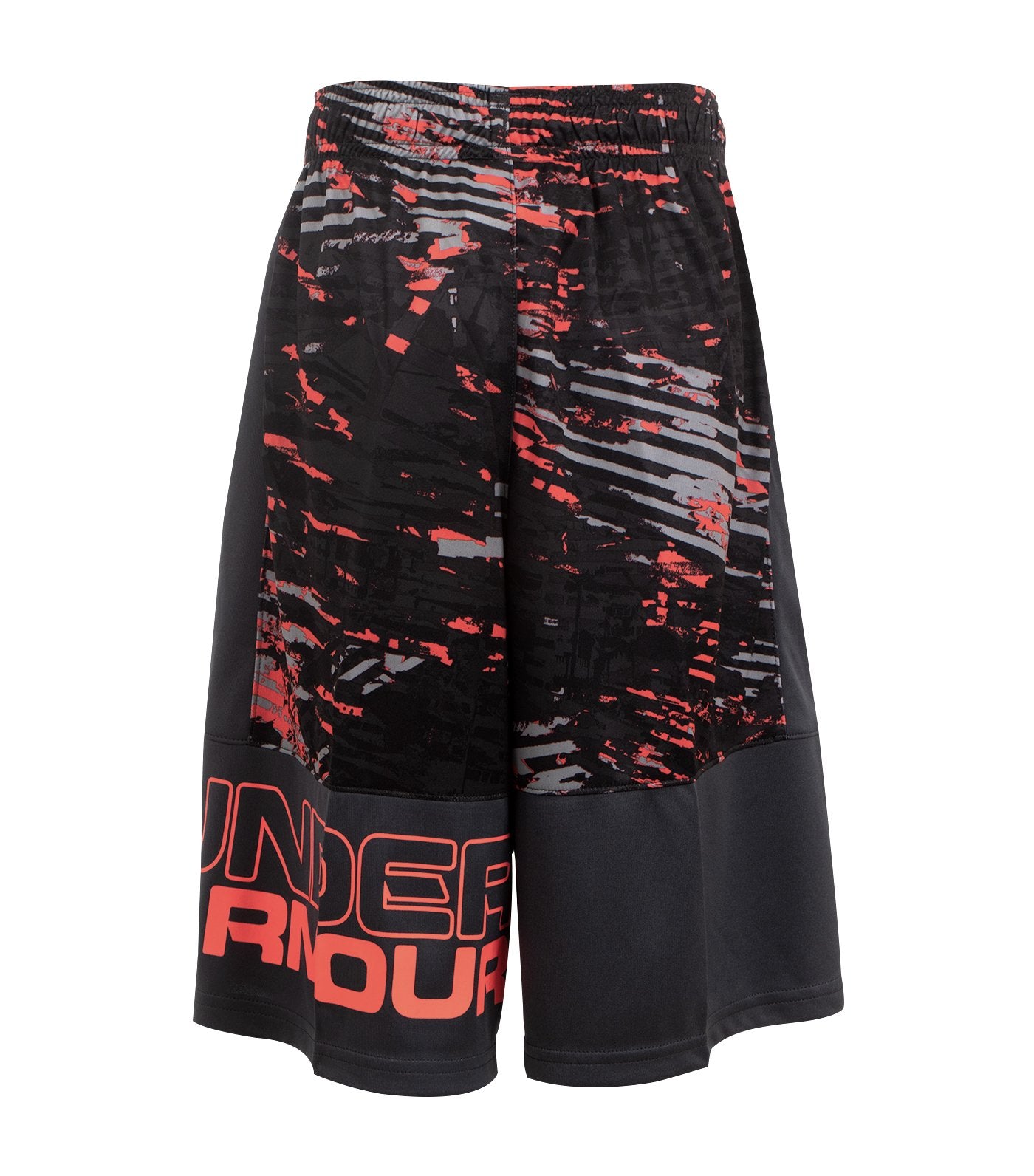 under armour orange boys printed stunt shorts