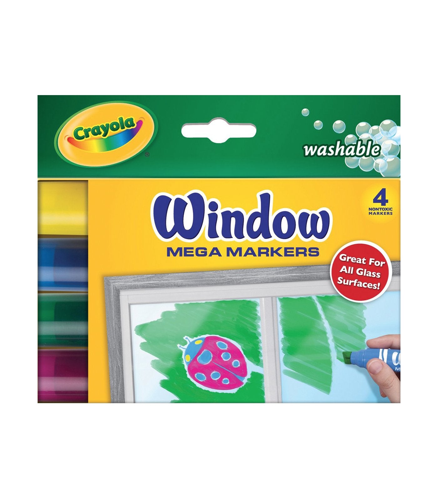 crayola washable window markers 4 count secondary