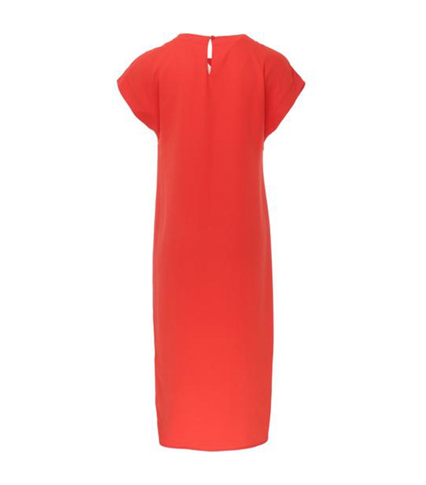 ricardo preto balsam color block shift dress orange and cherry
