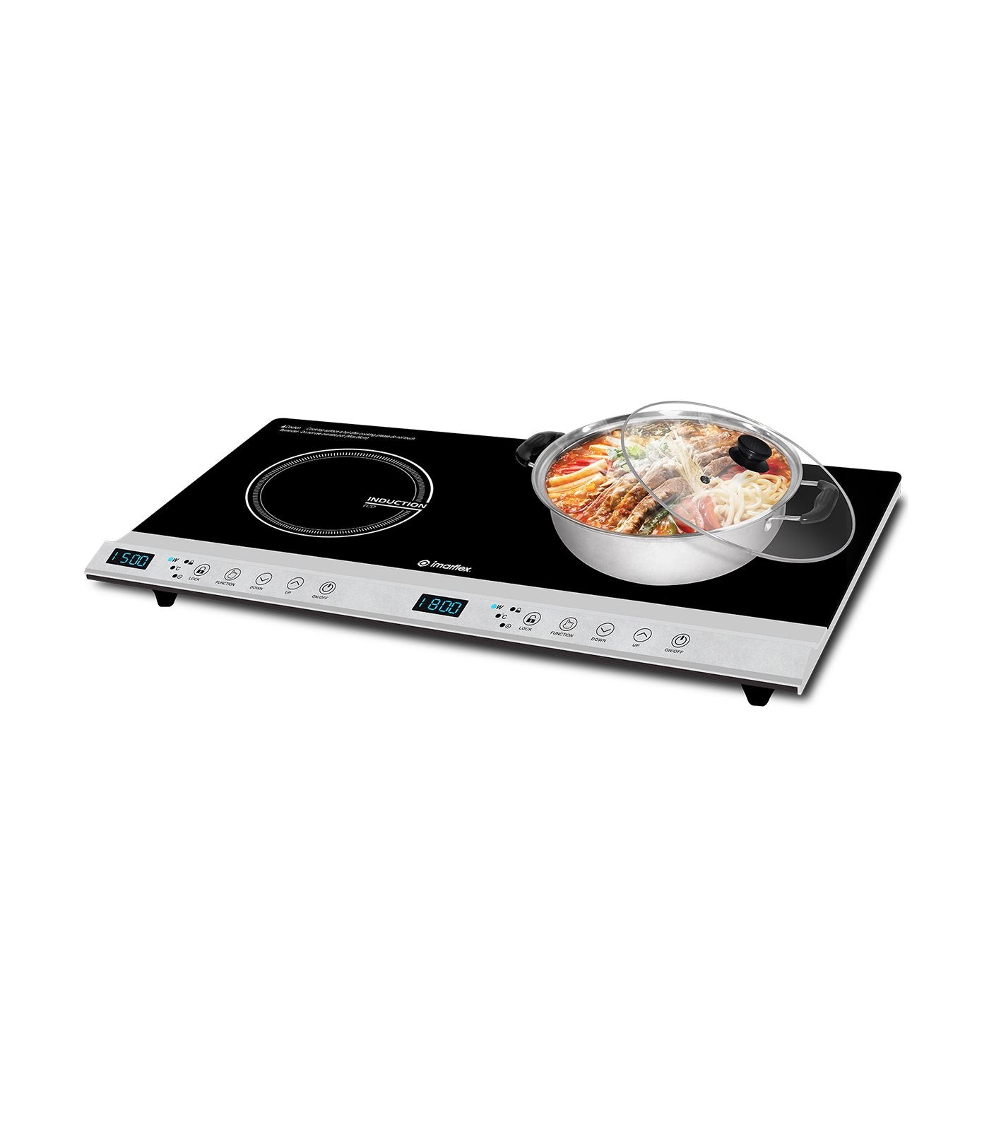 imarflex twin burner induction cooker