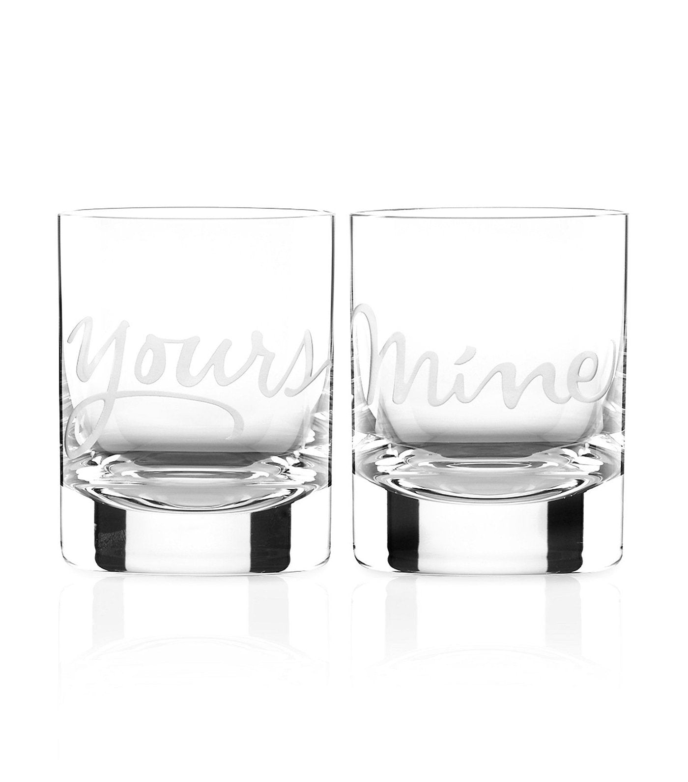 kate spade new york two of a kind yours and mine double old-fashioned glass set