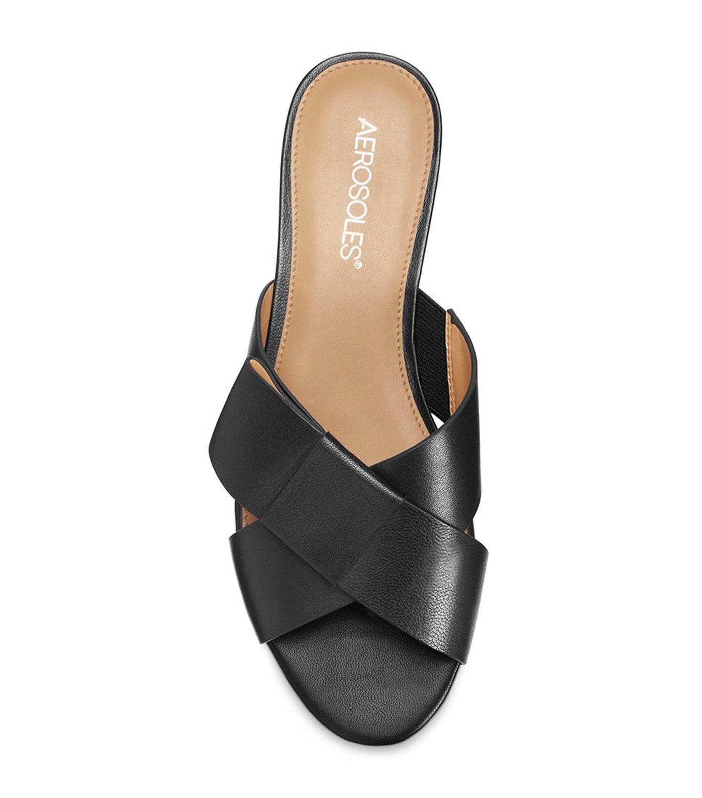 aerosoles orbit slide sandals black