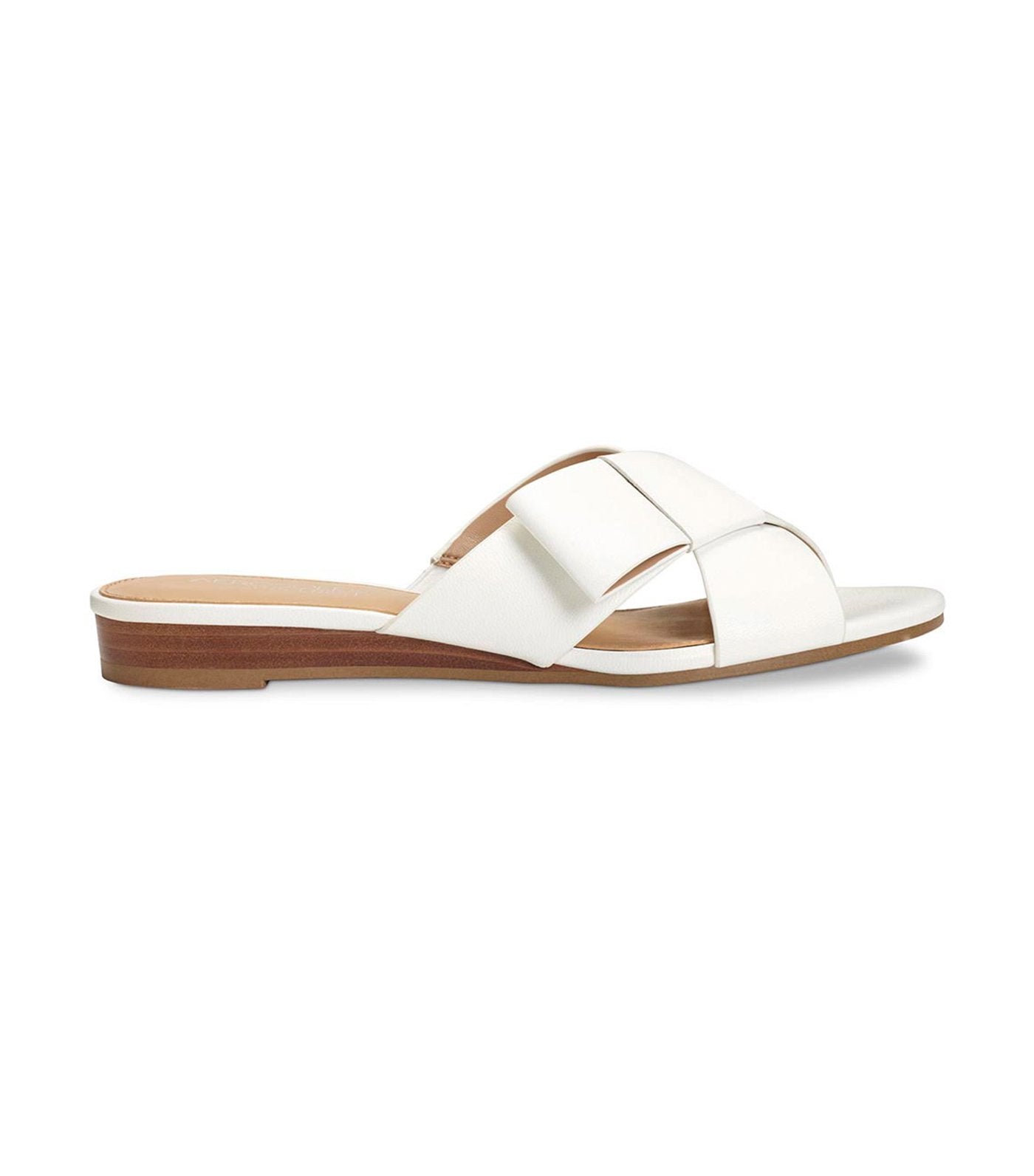 aerosoles orbit slide sandals white
