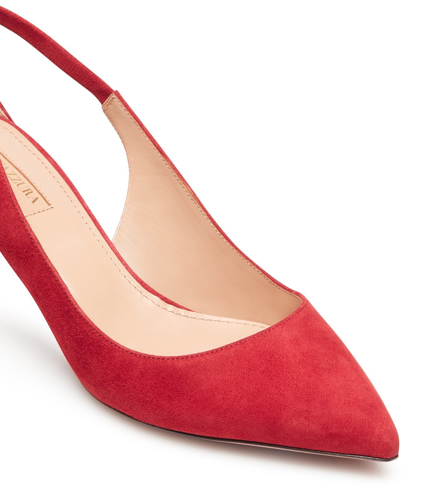 aquazzura red pointed toe laced milano pump 45 kitten heel