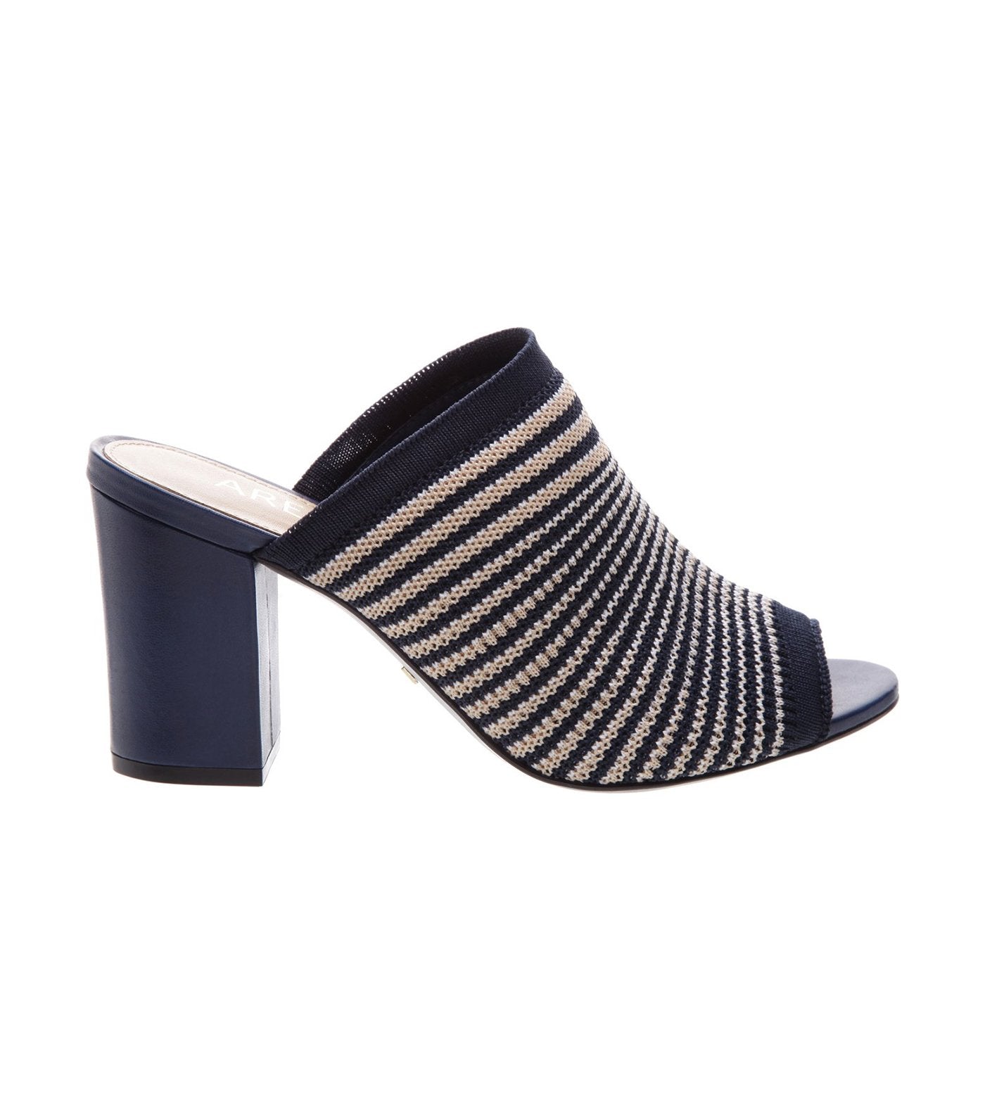 Striped Knit Indigo Mules