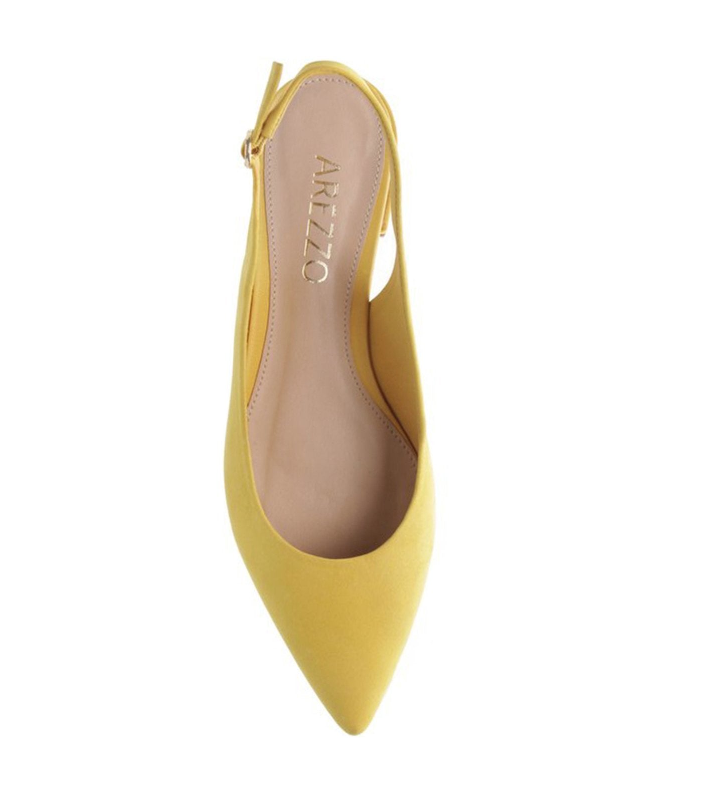 arezzo pointed slingback flats solare yellow