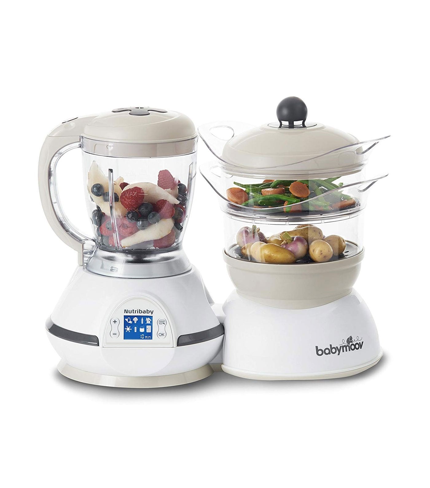 babymoov nutribaby 5-in-1 food processor - cream