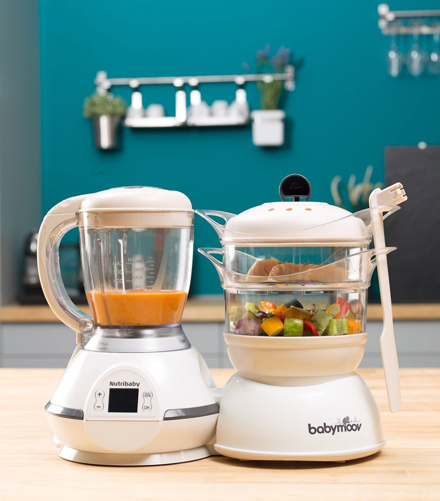 babymoov nutribaby 5-in-1 food processor - cream