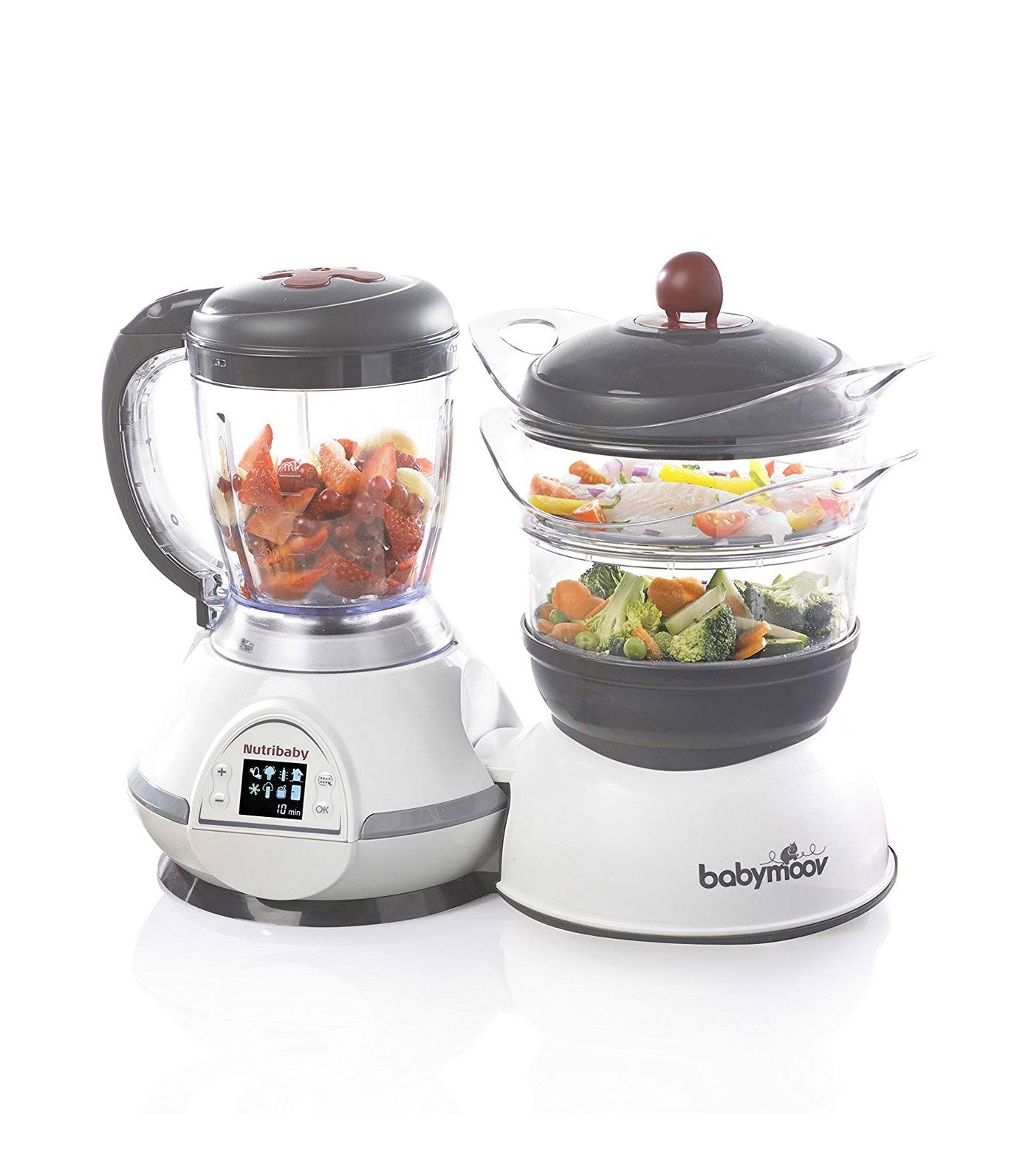 babymoov nutribaby 5-in-1 food processor - cherry