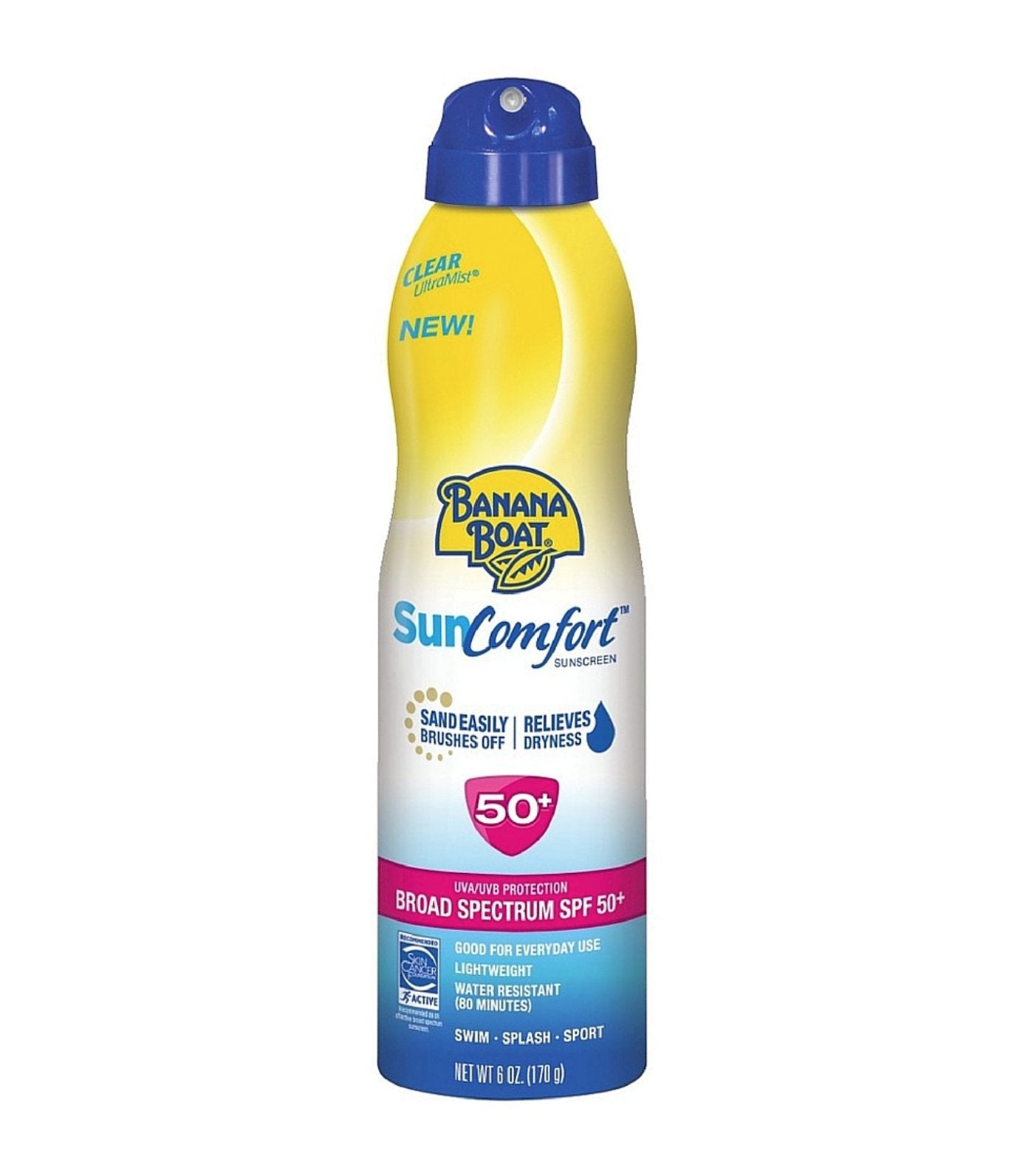 banana boat suncomfort clear ultramist sunscreen spf 50