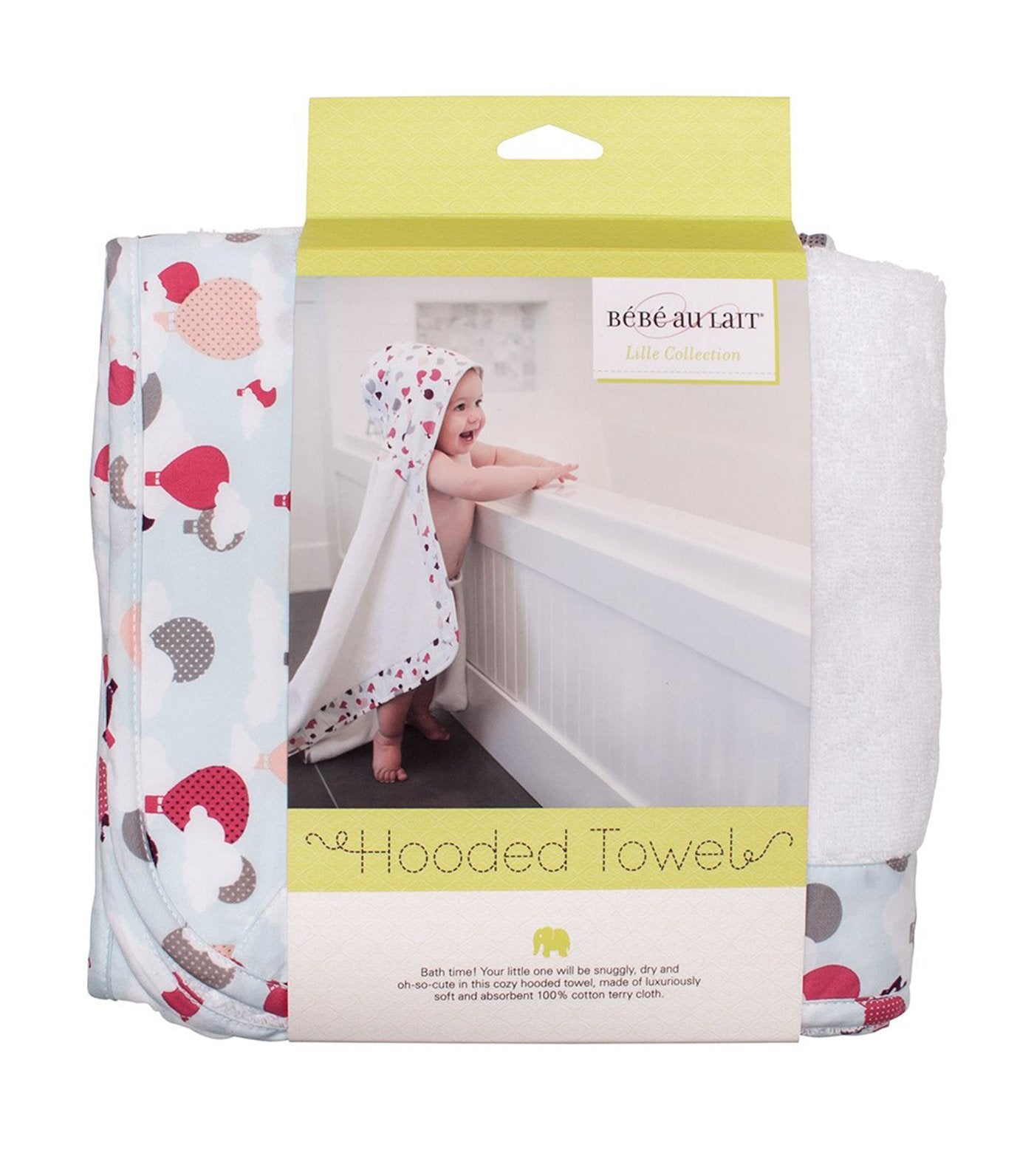 bebe au lait hooded towel hot air balloons