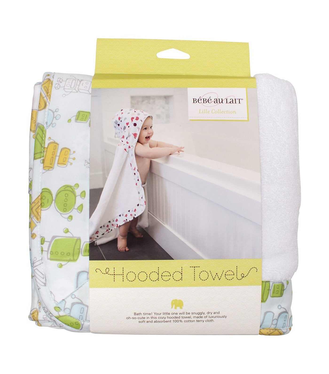 bebe au lait hooded towel unisex robots