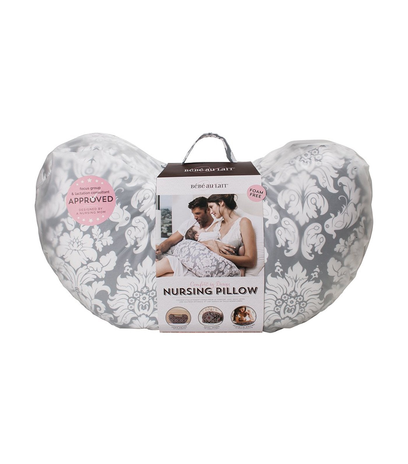 bebe au lait nursing pillow chateau silver