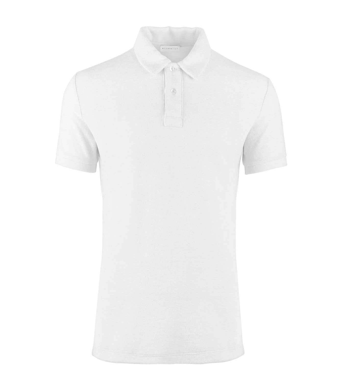 bluemint white yam terry polo shirt