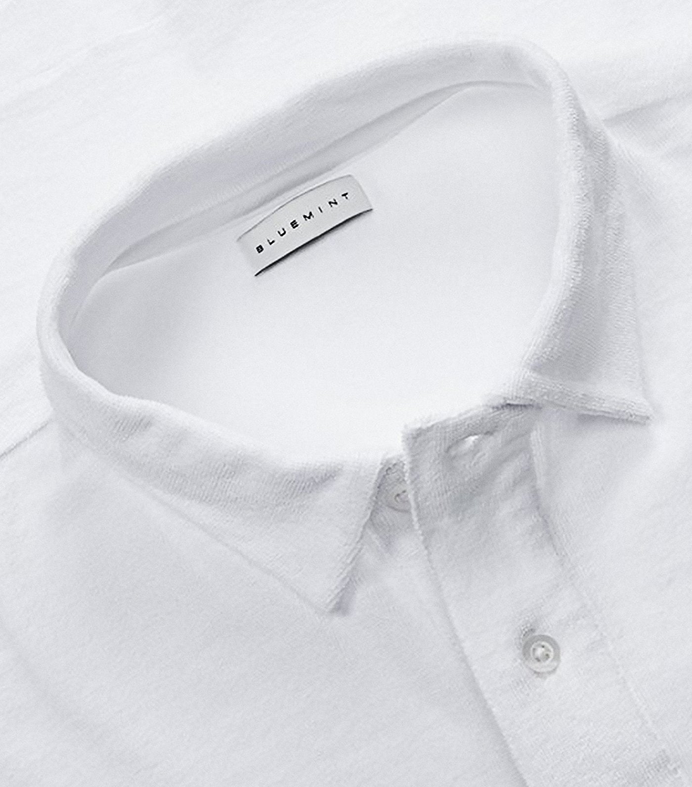 bluemint white yam terry polo shirt