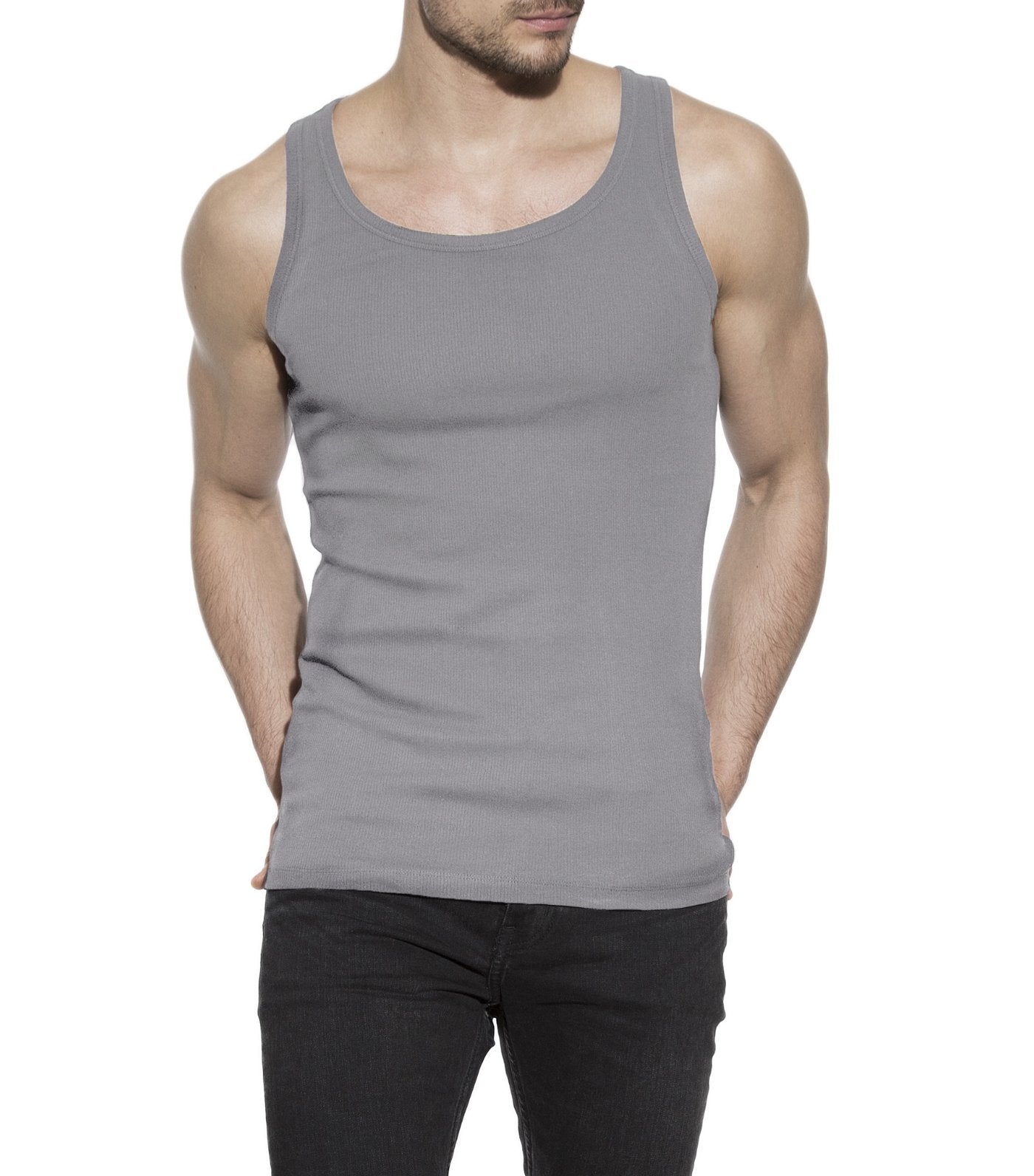 bread & boxers grey tank ribbed