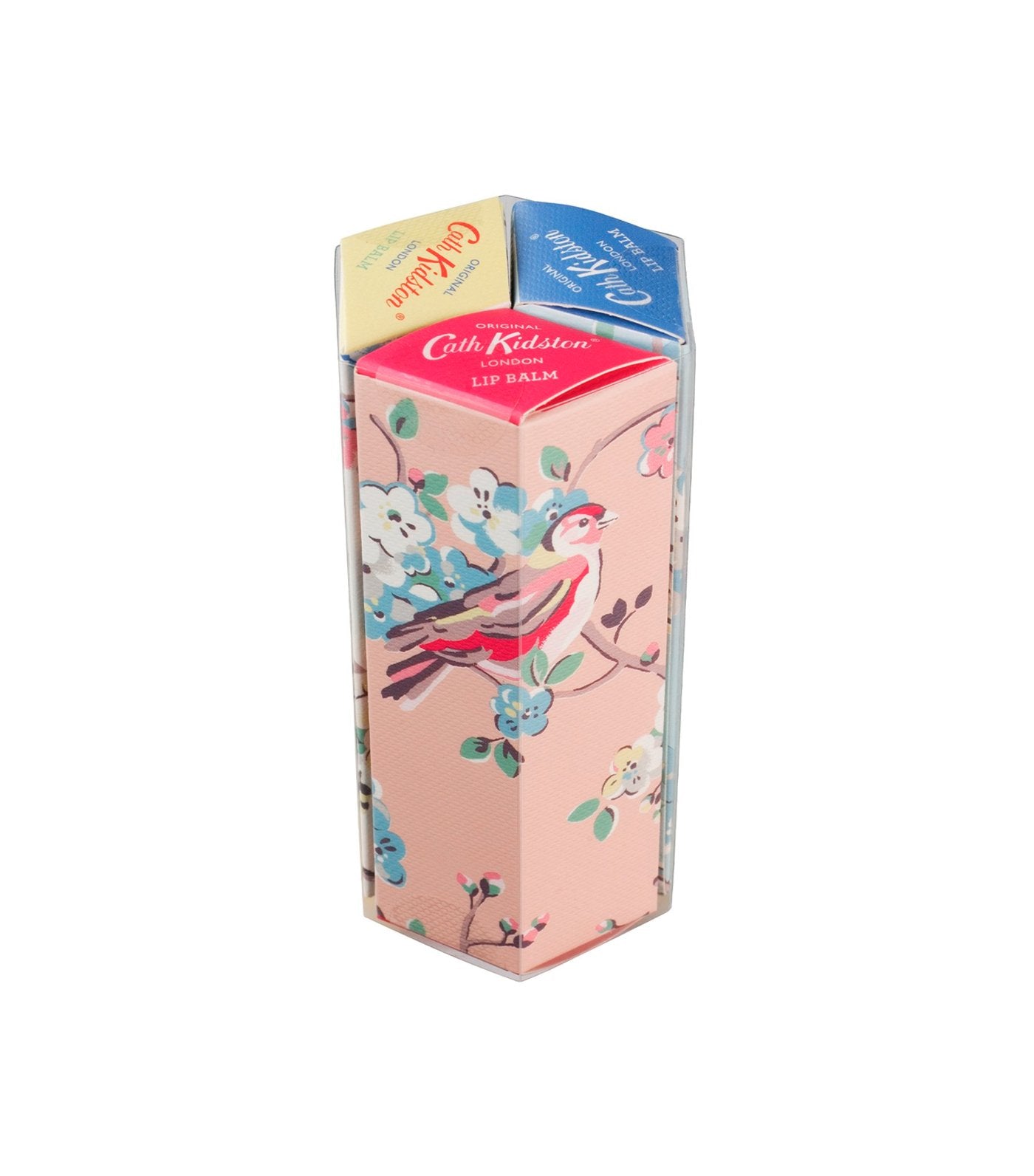 cath kidston assorted blossom birds lip balm trio