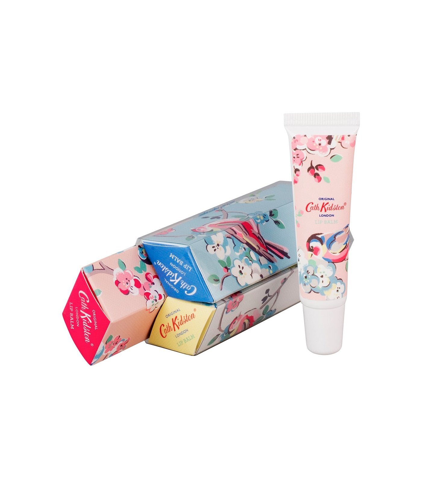 cath kidston assorted blossom birds lip balm trio