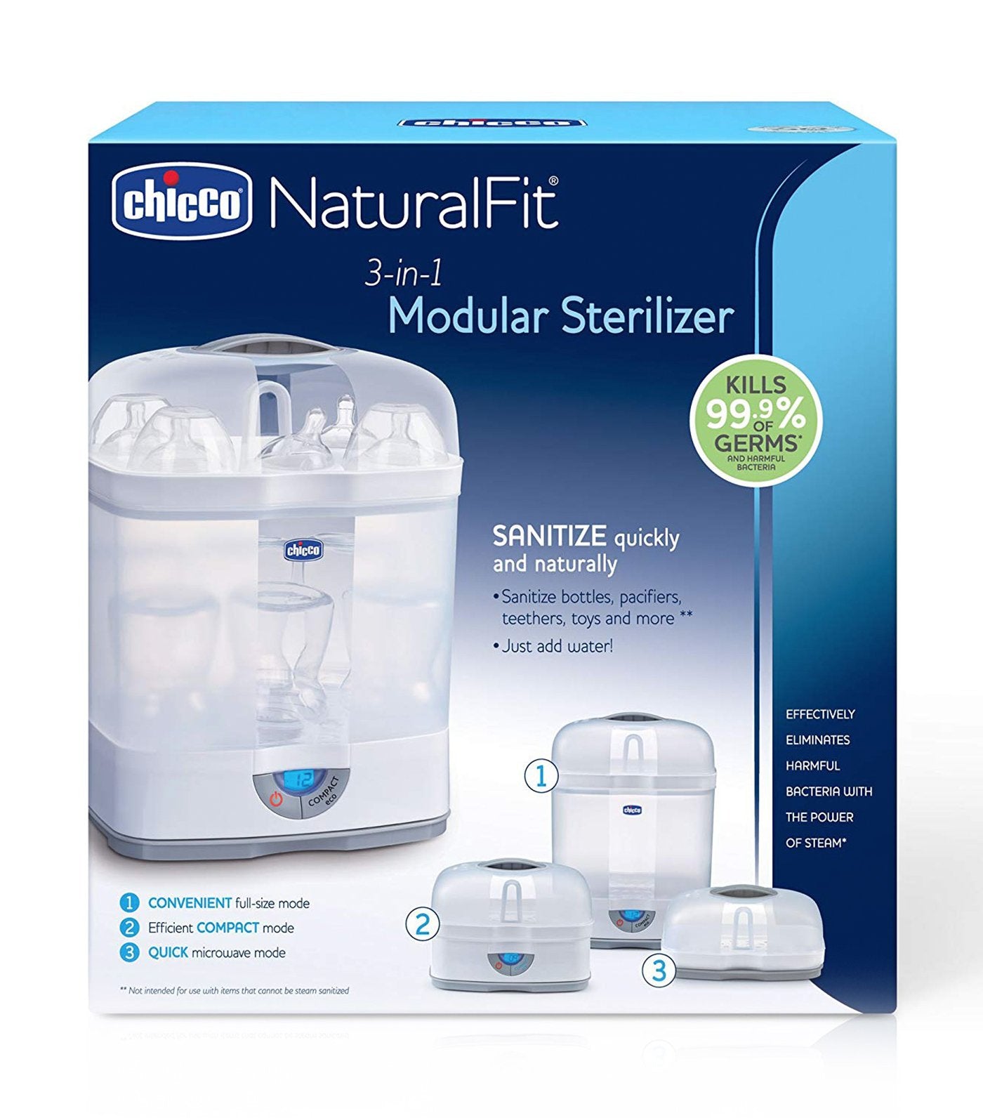 chicco naturalfit 3 in 1 modular sterilizer