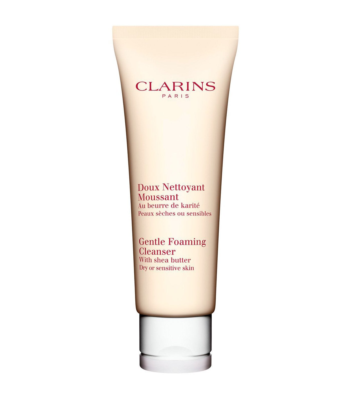 clarins gentle foaming cleanser with shea butter for dry or sensitive skin