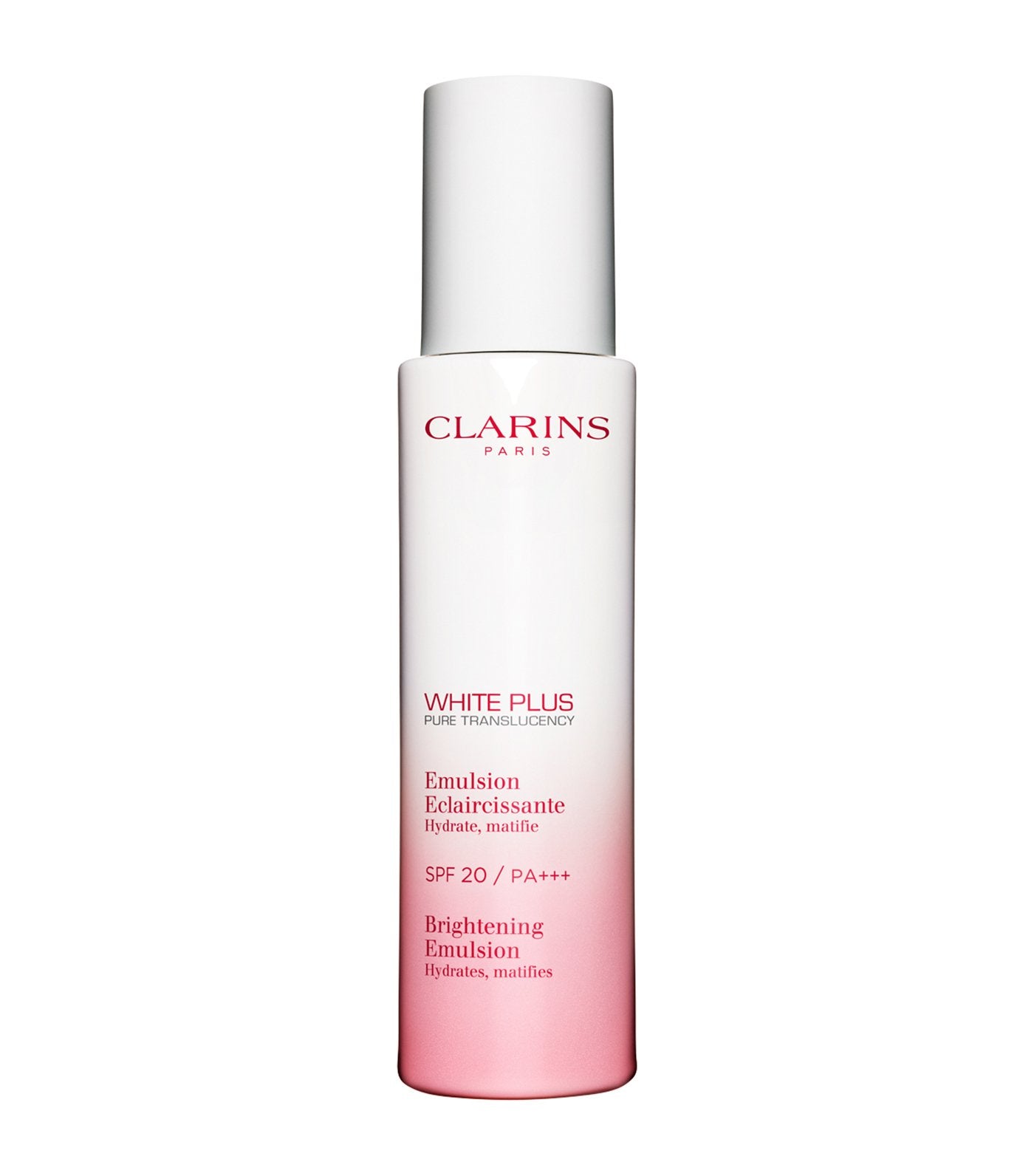 clarins white plus pure translucency brightening emulsion spf 20 PA+++